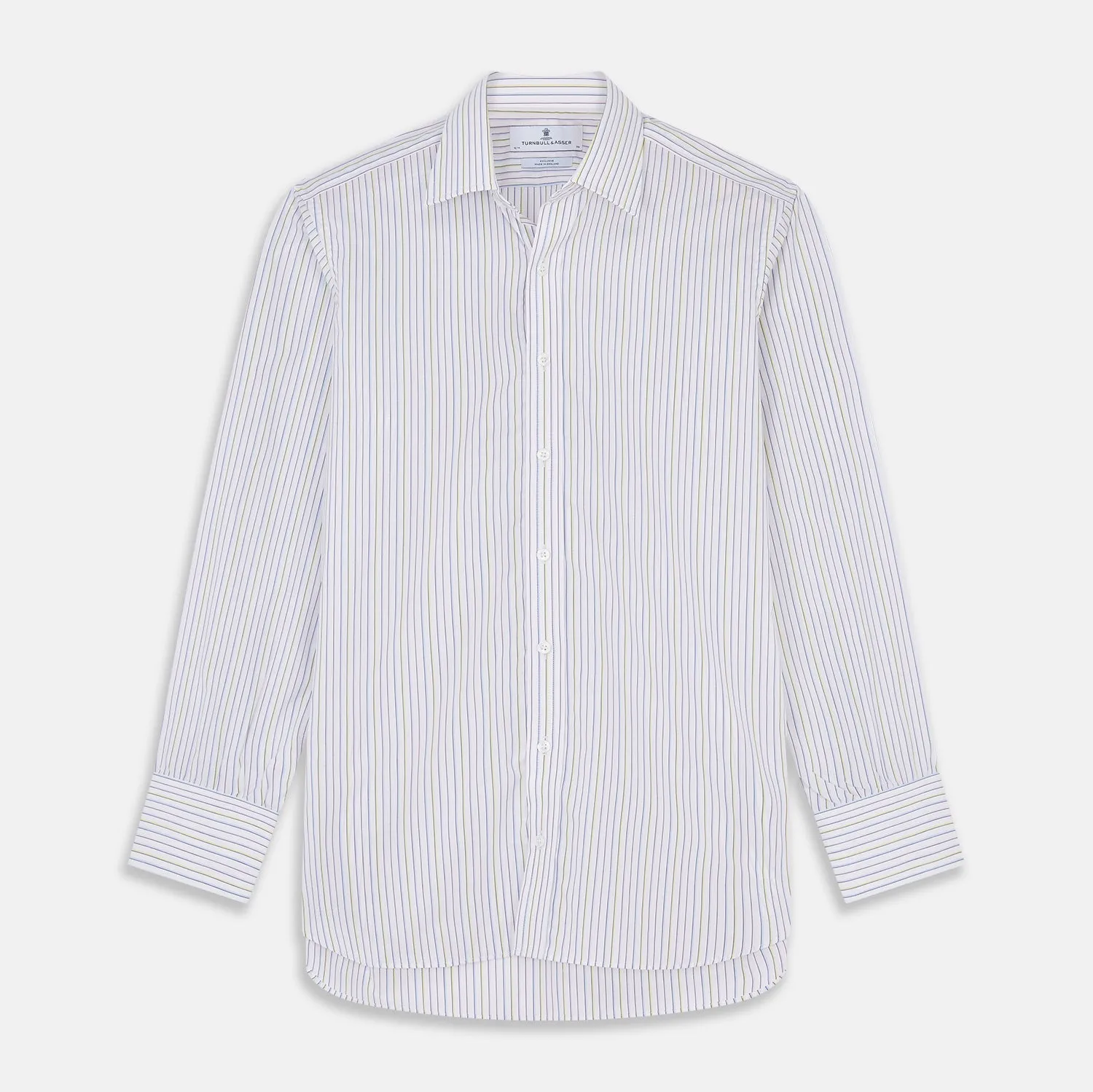 Purple Multi-stripe Cotton Regular Fit Mayfair Shirt sold by Turnbull & Asser