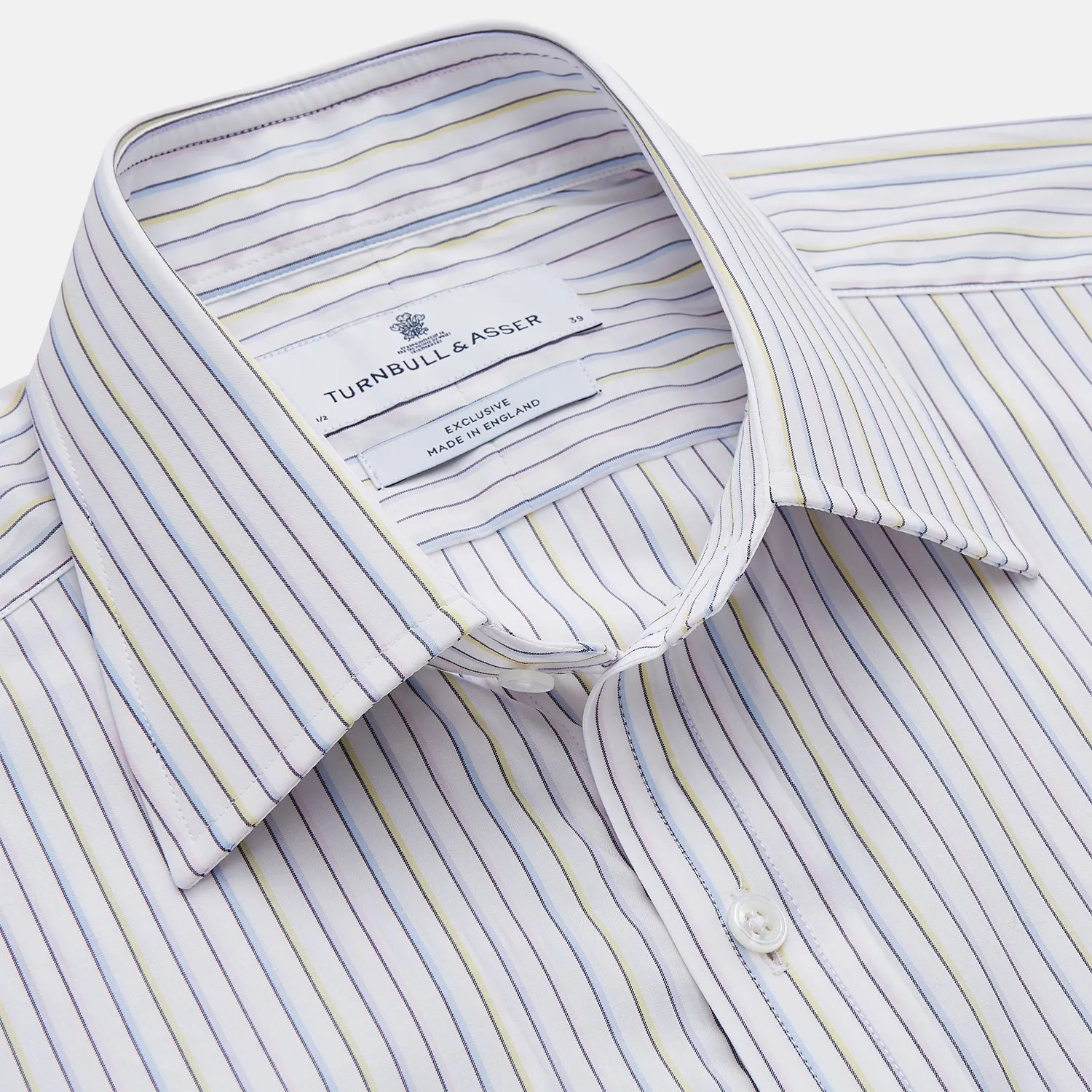 Purple Multi-stripe Cotton Regular Fit Mayfair Shirt sold by Turnbull & Asser product image thumbnail 2