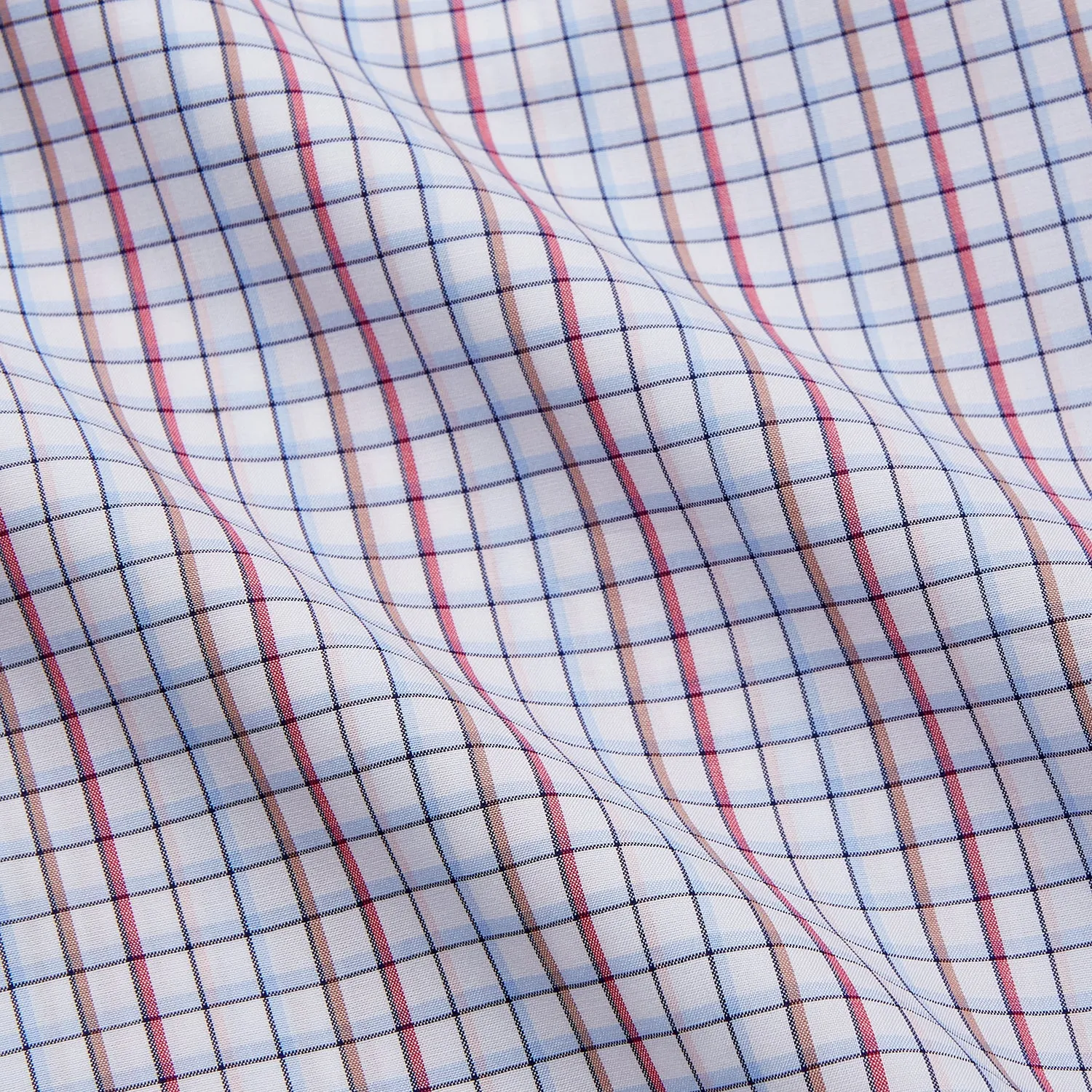 Red Multi-check Cotton Regular Fit Mayfair Shirt sold by Turnbull & Asser product image thumbnail 4