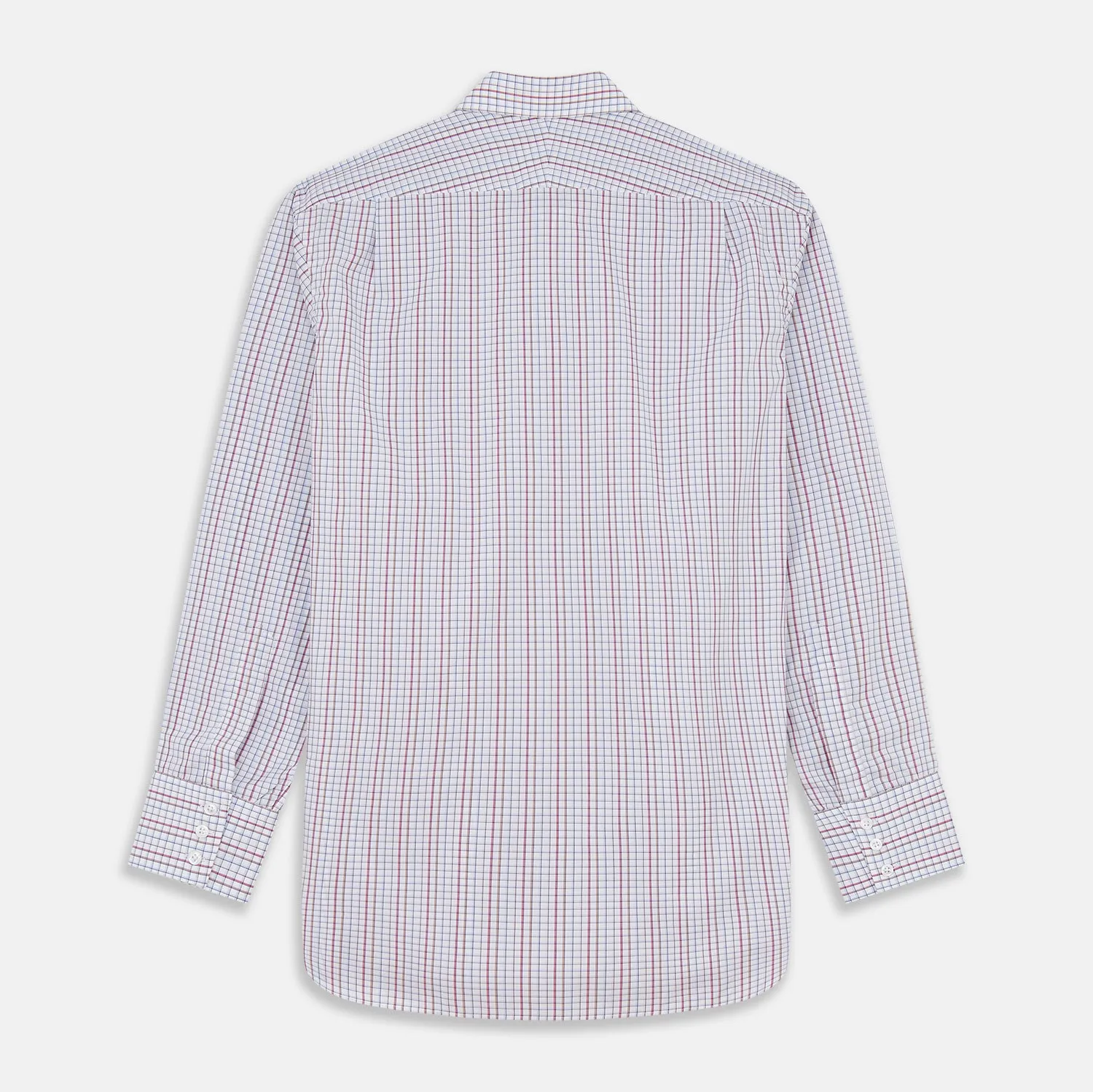 Red Multi-check Cotton Regular Fit Mayfair Shirt sold by Turnbull & Asser product image thumbnail 5