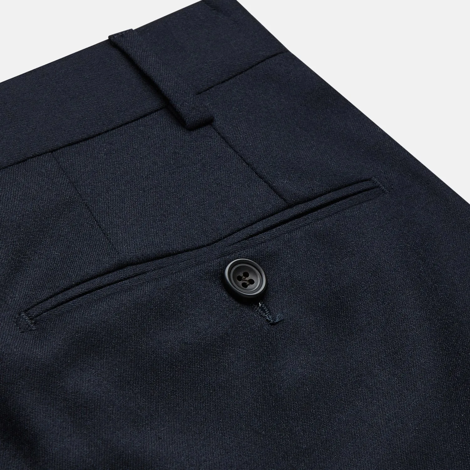 Navy Wool Pleated Jasper Trouser sold by Turnbull & Asser product image thumbnail 2