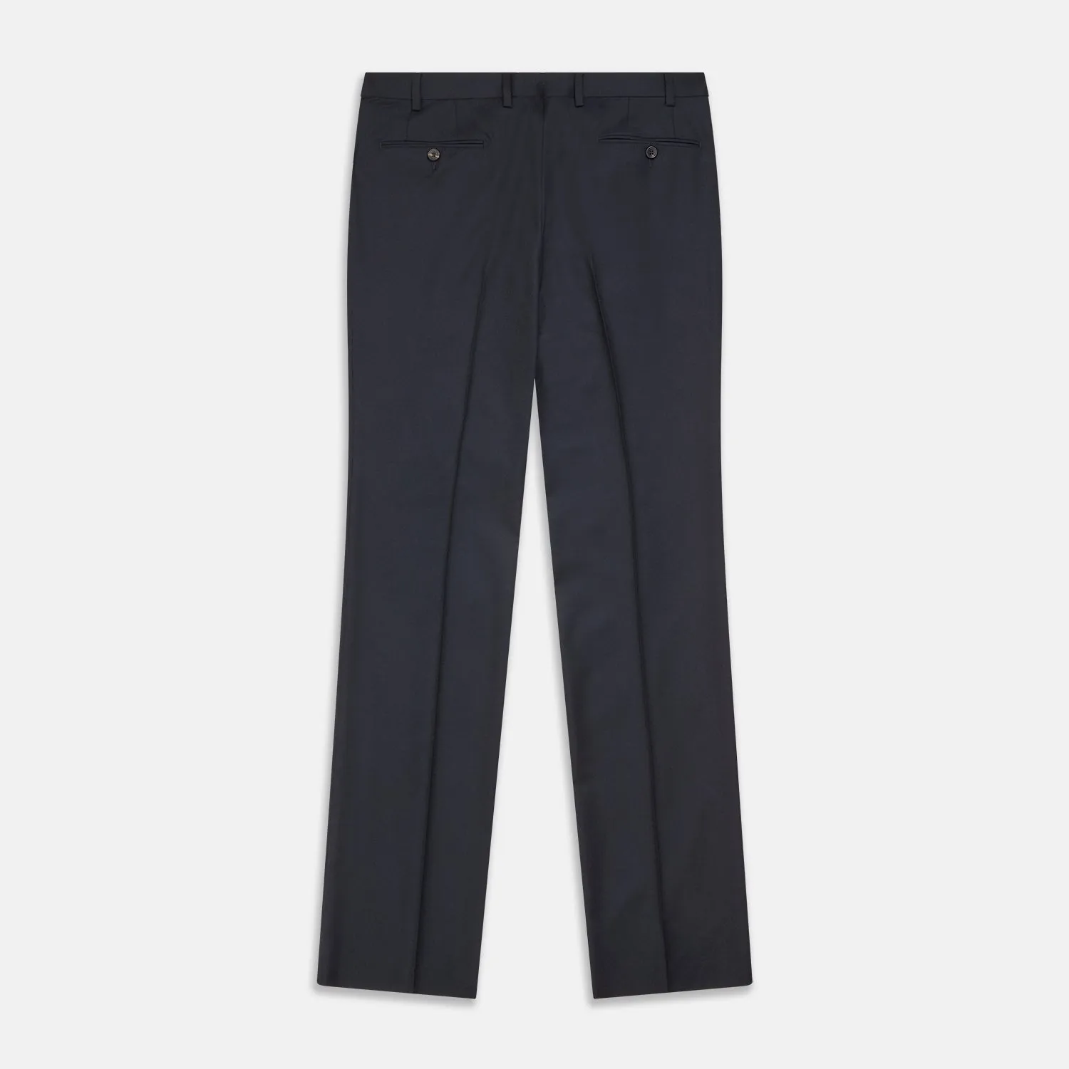 Navy Wool Pleated Jasper Trouser sold by Turnbull & Asser product image thumbnail 3