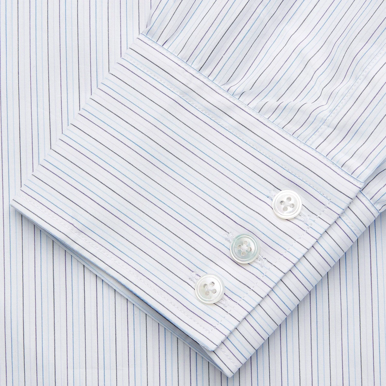 Purple Multi Stripe Regular Fit Mayfair Shirt sold by Turnbull & Asser product image thumbnail 3