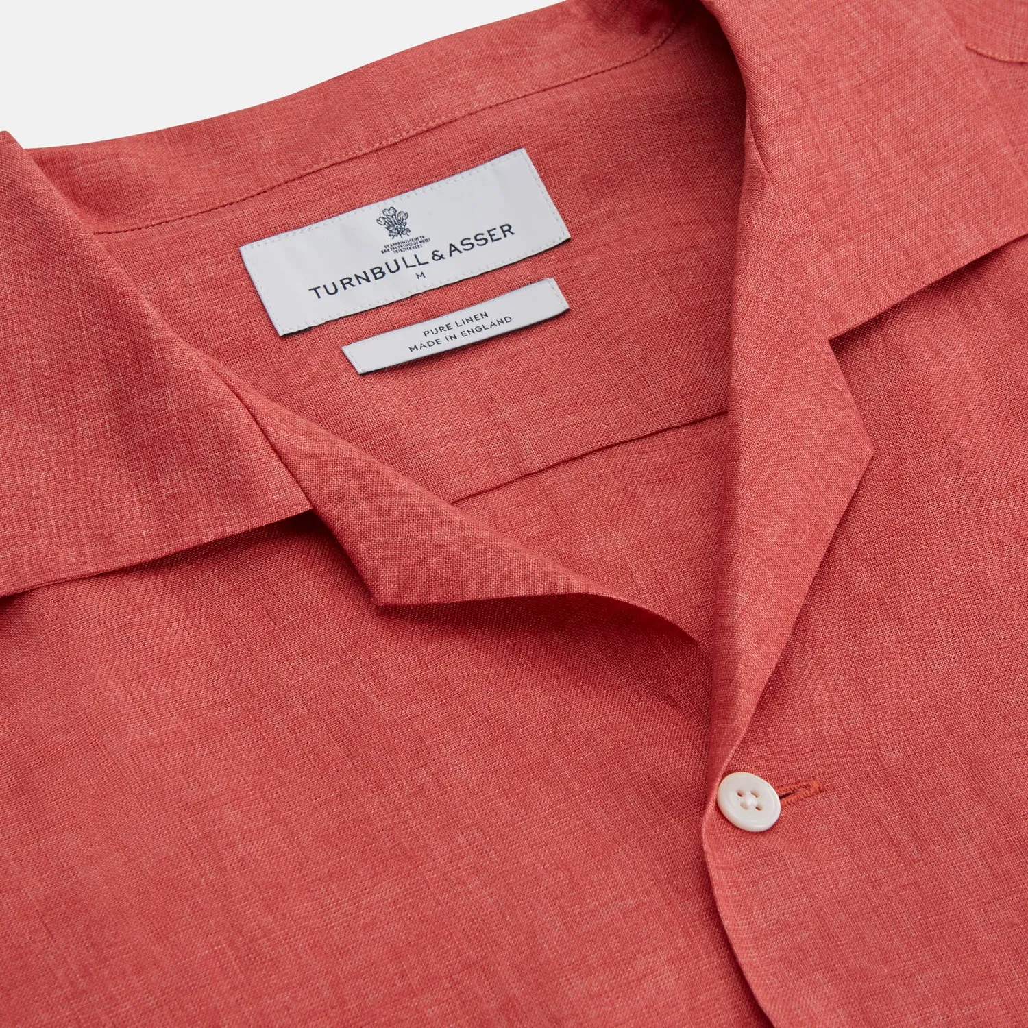 Crimson Delave Linen Holiday Fit Shirt with Revere Collar sold by Turnbull & Asser product image thumbnail 4