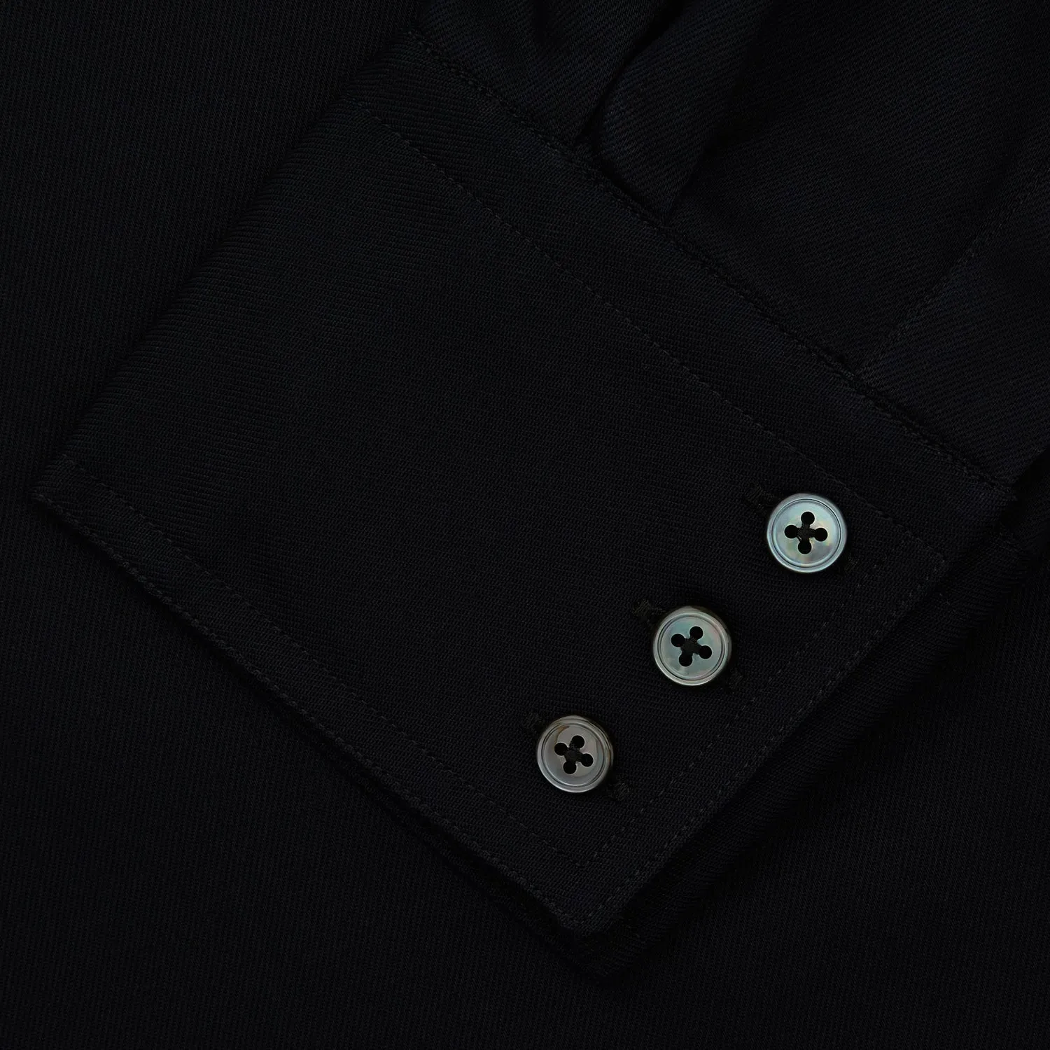 Navy Cotton Weekend Fit Western Shirt with Dorset Collar sold by Turnbull & Asser product image thumbnail 3