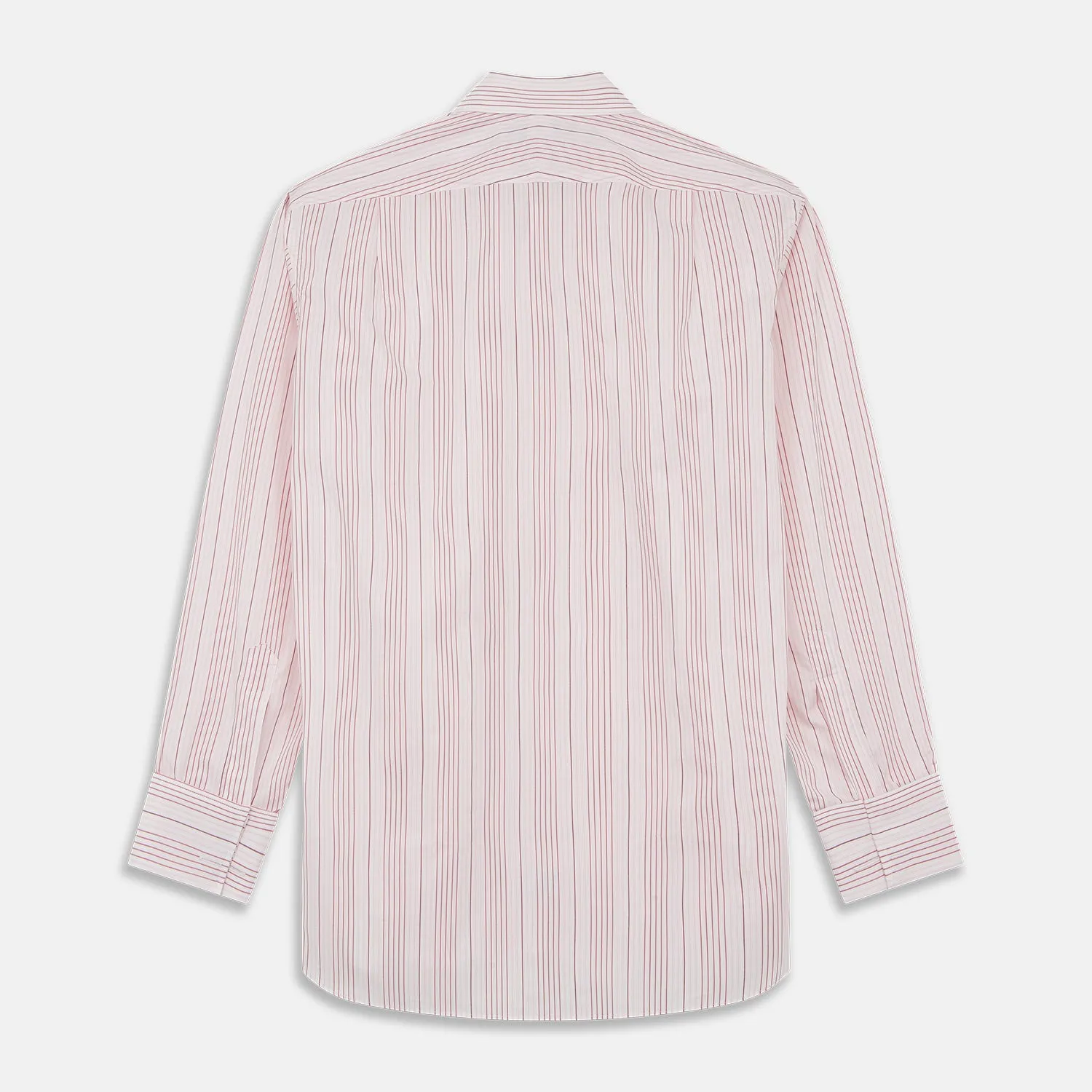 Pink And White Stripe Twill Cotton Regular Fit Shirt with T&A Collar And Double Cuffs sold by Turnbull & Asser product image thumbnail 3