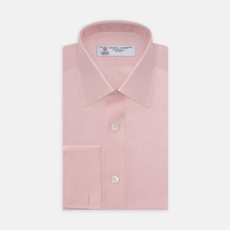 Pink Superfine Oxford Cotton Shirt with T&A Collar and Double Cuffs sold by Turnbull & Asser