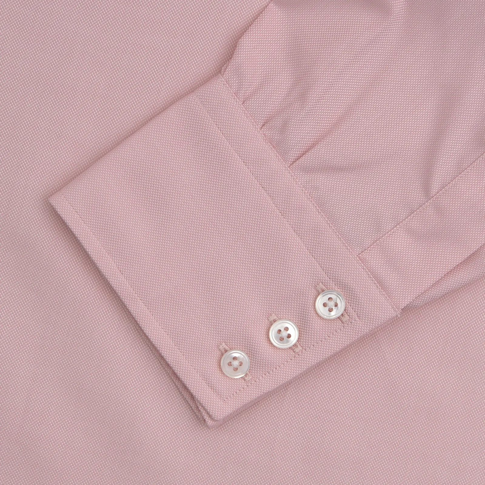 Pink Superfine Oxford Cotton Shirt with T&A Collar and Double Cuffs sold by Turnbull & Asser product image thumbnail 4