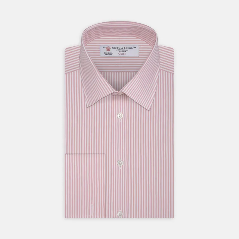 Pink Bengal Stripe Shirt with T&A Collar and Double Cuffs sold by Turnbull & Asser