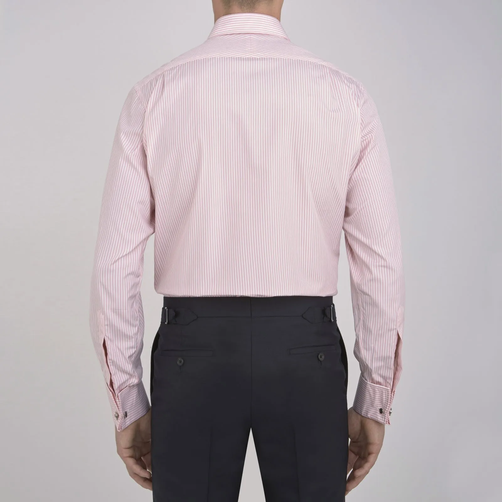 Pink Bengal Stripe Shirt with T&A Collar and Double Cuffs sold by Turnbull & Asser product image thumbnail 3