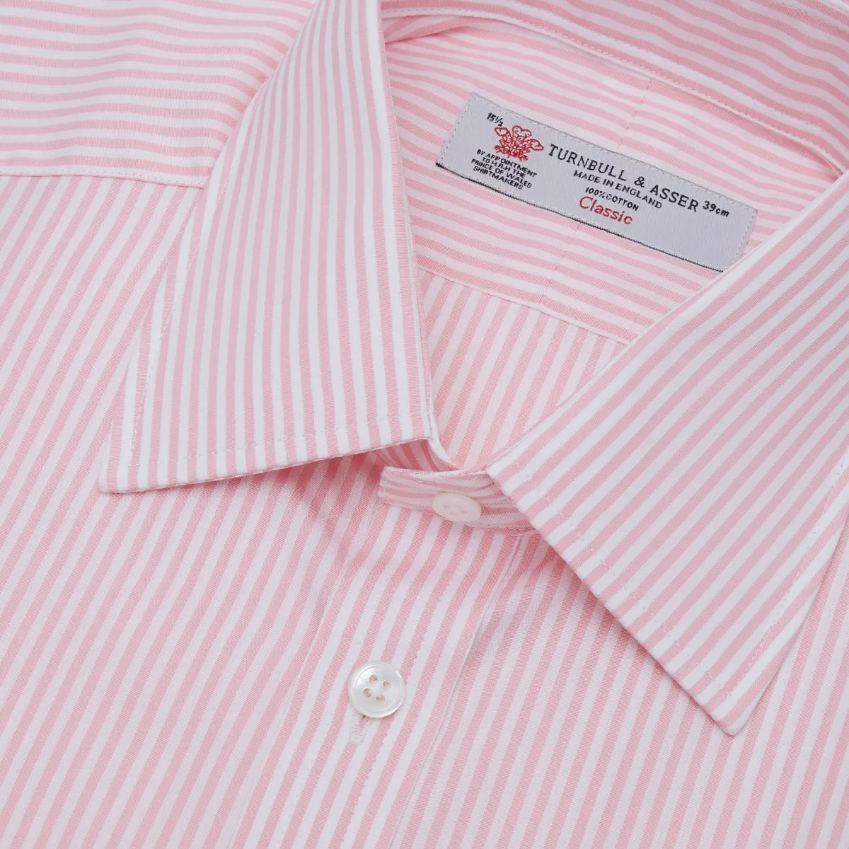 Pink Bengal Stripe Shirt with T&A Collar and Double Cuffs sold by Turnbull & Asser product image thumbnail 5