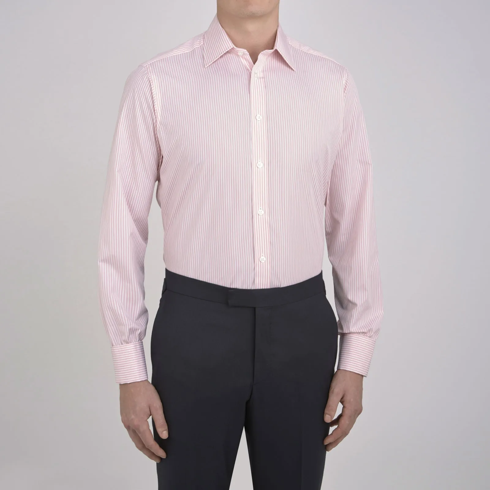 Pink Bengal Stripe Shirt with T&A Collar and Double Cuffs sold by Turnbull & Asser product image thumbnail 2