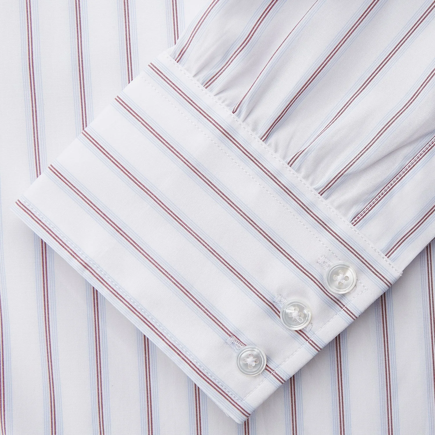 Red and Blue Multi-stripe Cotton Regular Fit Mayfair Shirt sold by Turnbull & Asser product image thumbnail 5