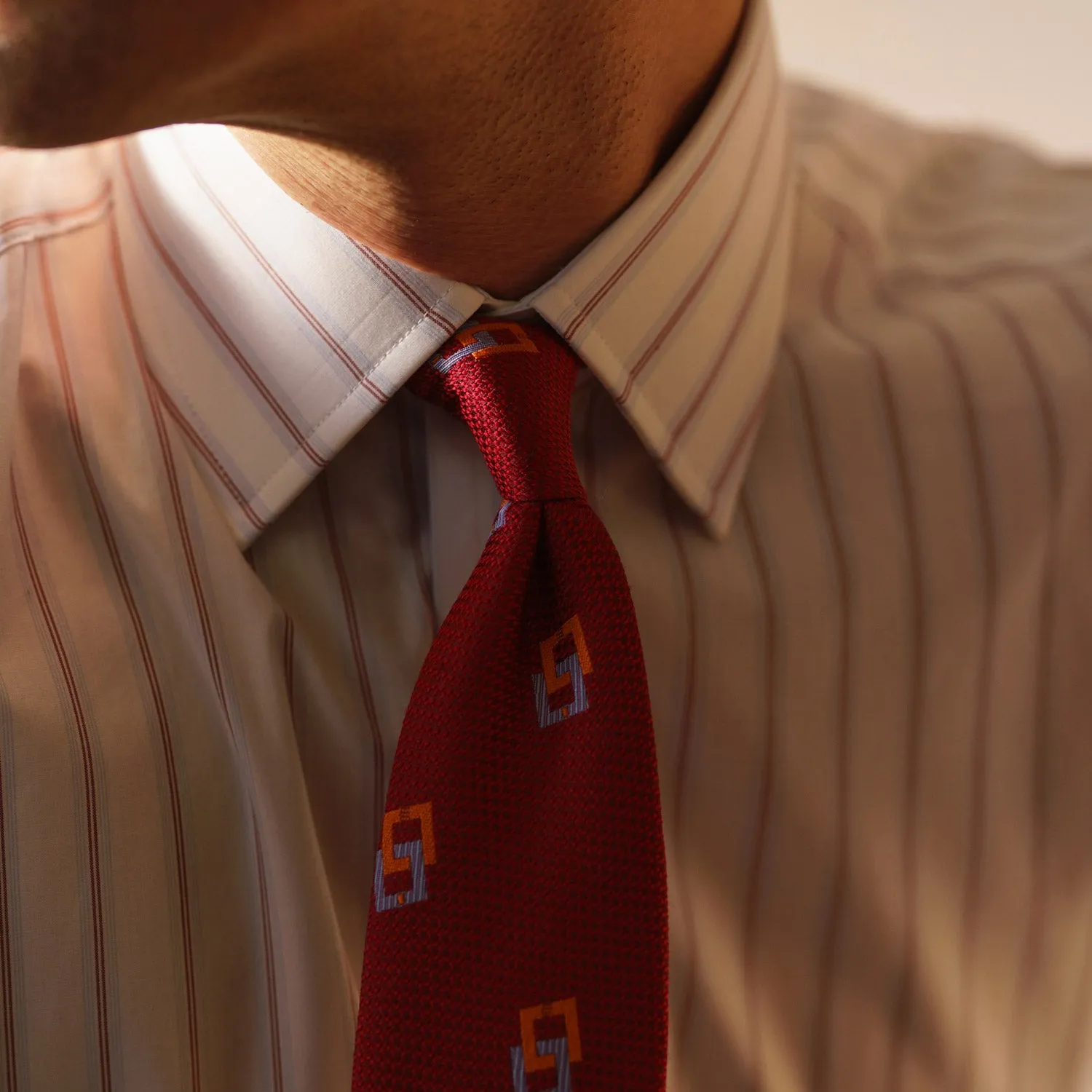 Red and Blue Multi-stripe Cotton Regular Fit Mayfair Shirt sold by Turnbull & Asser product image thumbnail 3