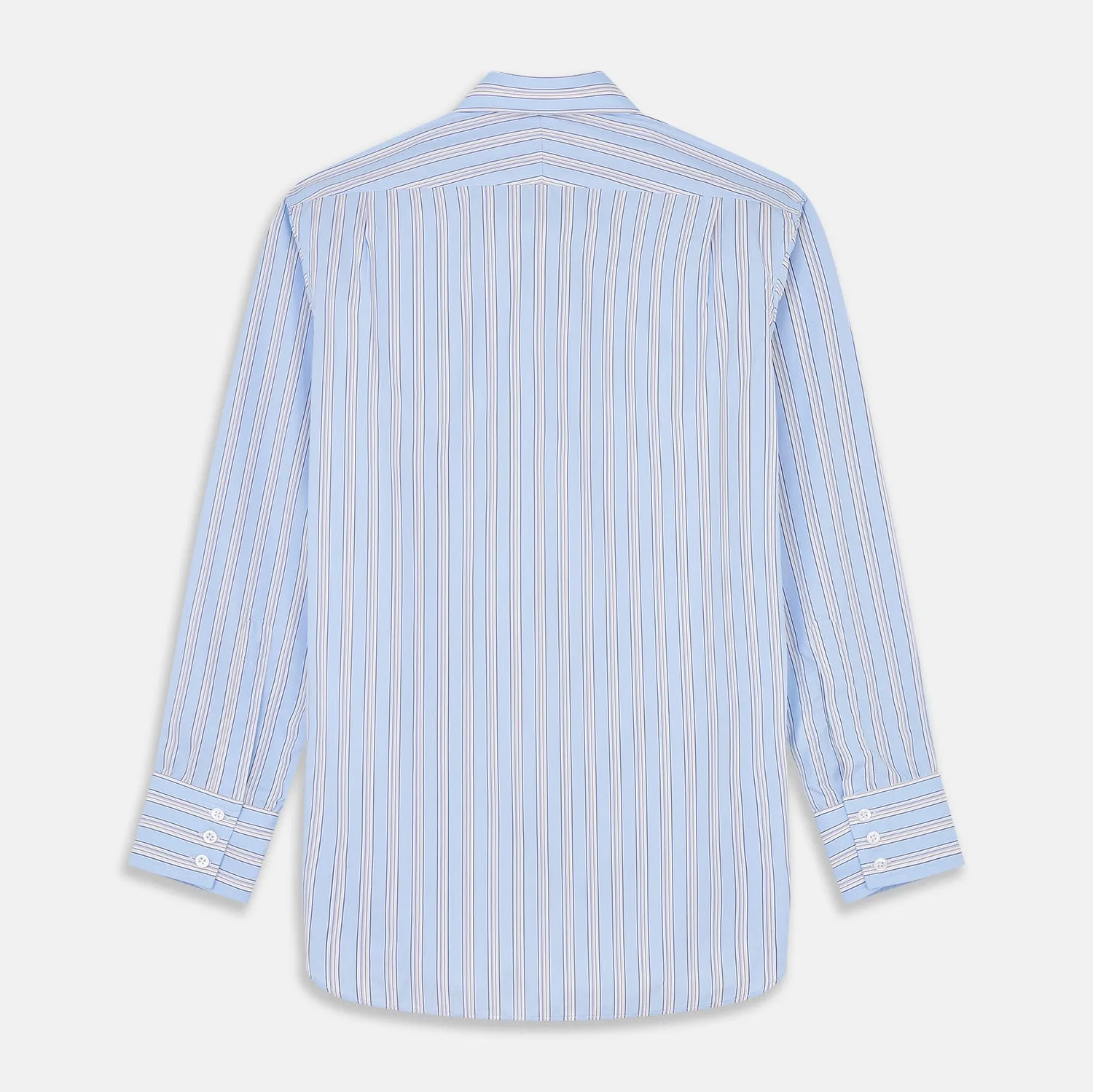 Pale Blue Multi-stripe Cotton Regular Fit Mayfair Shirt sold by Turnbull & Asser product image thumbnail 5
