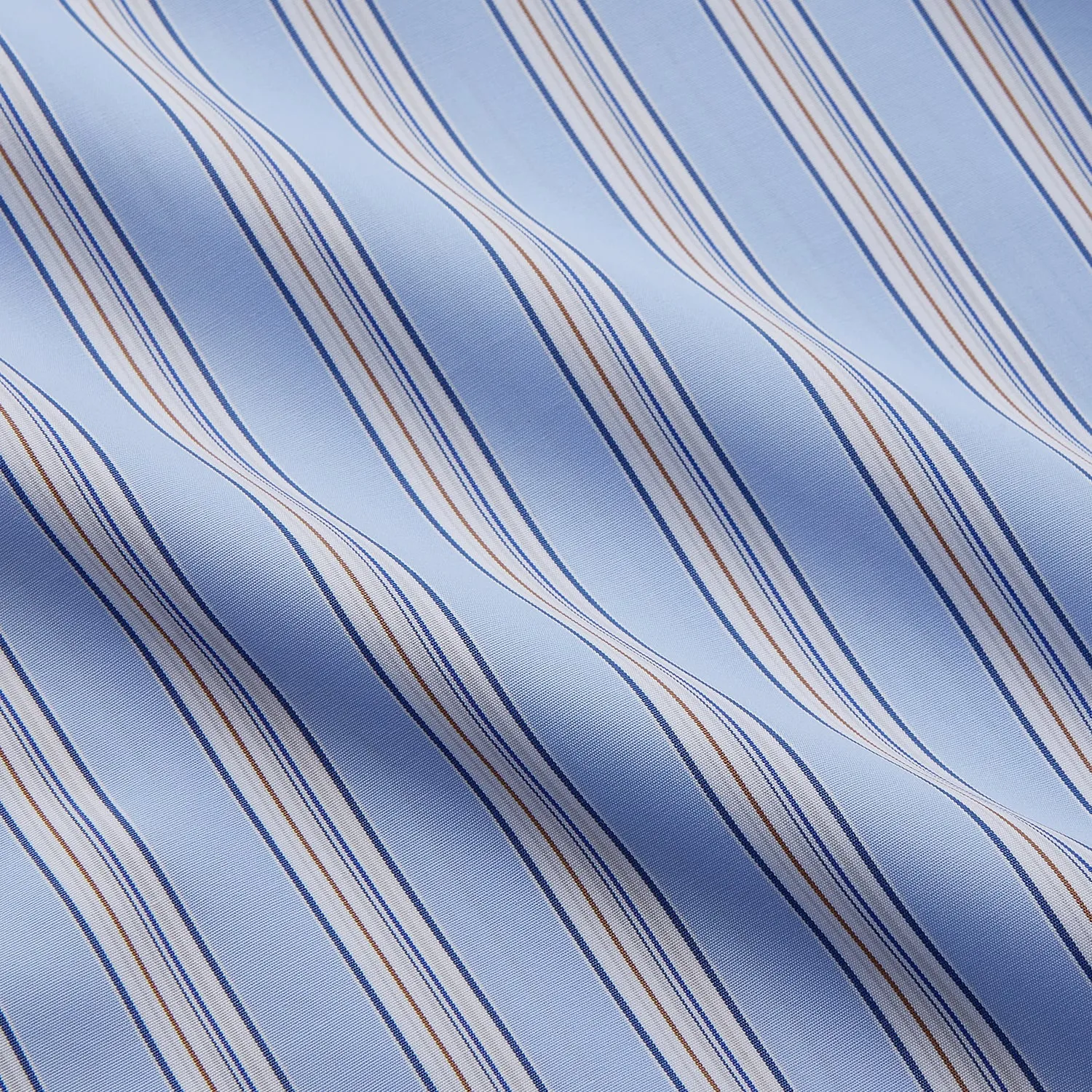 Pale Blue Multi-stripe Cotton Regular Fit Mayfair Shirt sold by Turnbull & Asser product image thumbnail 4