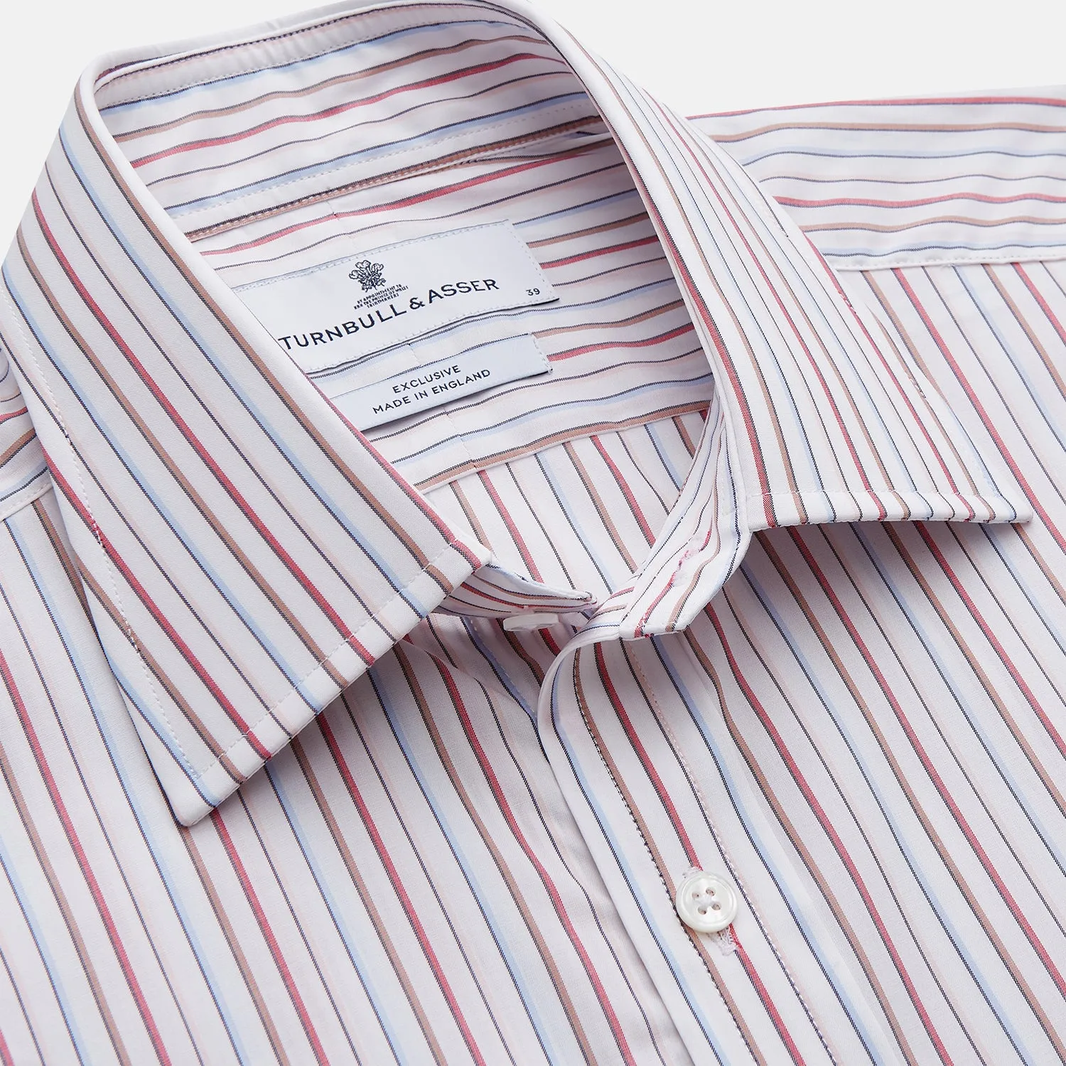 Red Multi-stripe Cotton Regular Fit Mayfair Shirt sold by Turnbull & Asser product image thumbnail 2