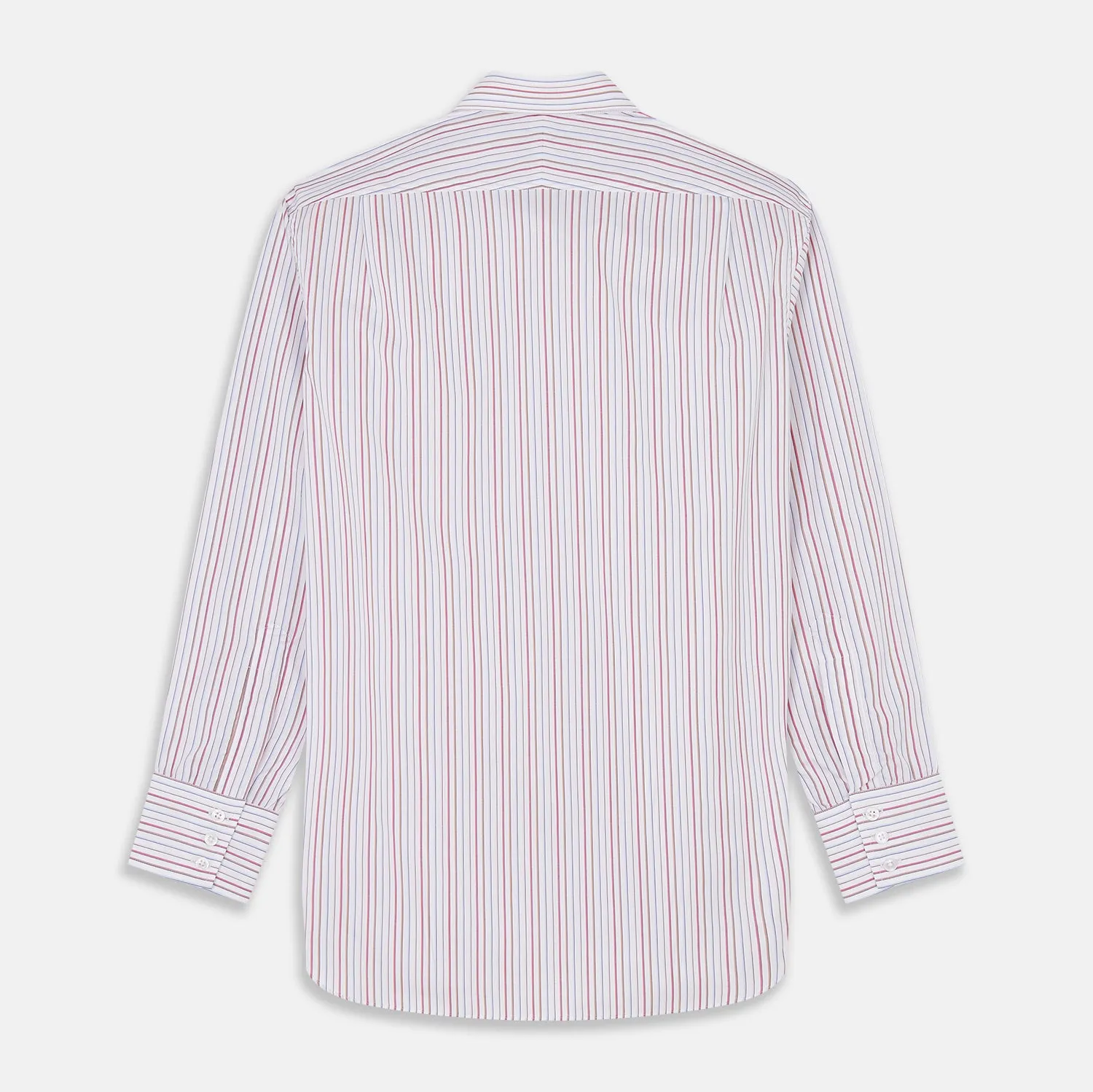 Red Multi-stripe Cotton Regular Fit Mayfair Shirt sold by Turnbull & Asser product image thumbnail 5