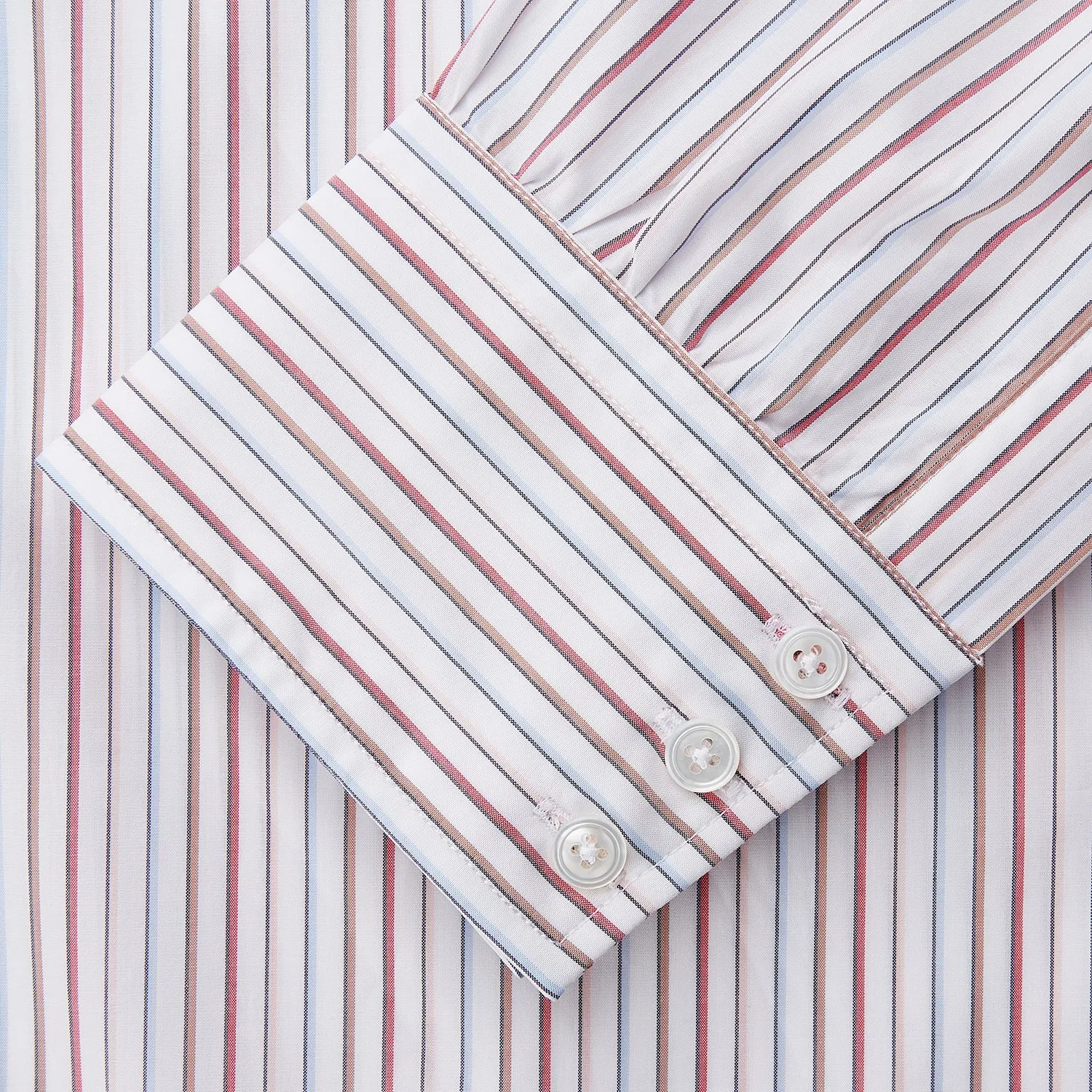 Red Multi-stripe Cotton Regular Fit Mayfair Shirt sold by Turnbull & Asser product image thumbnail 3