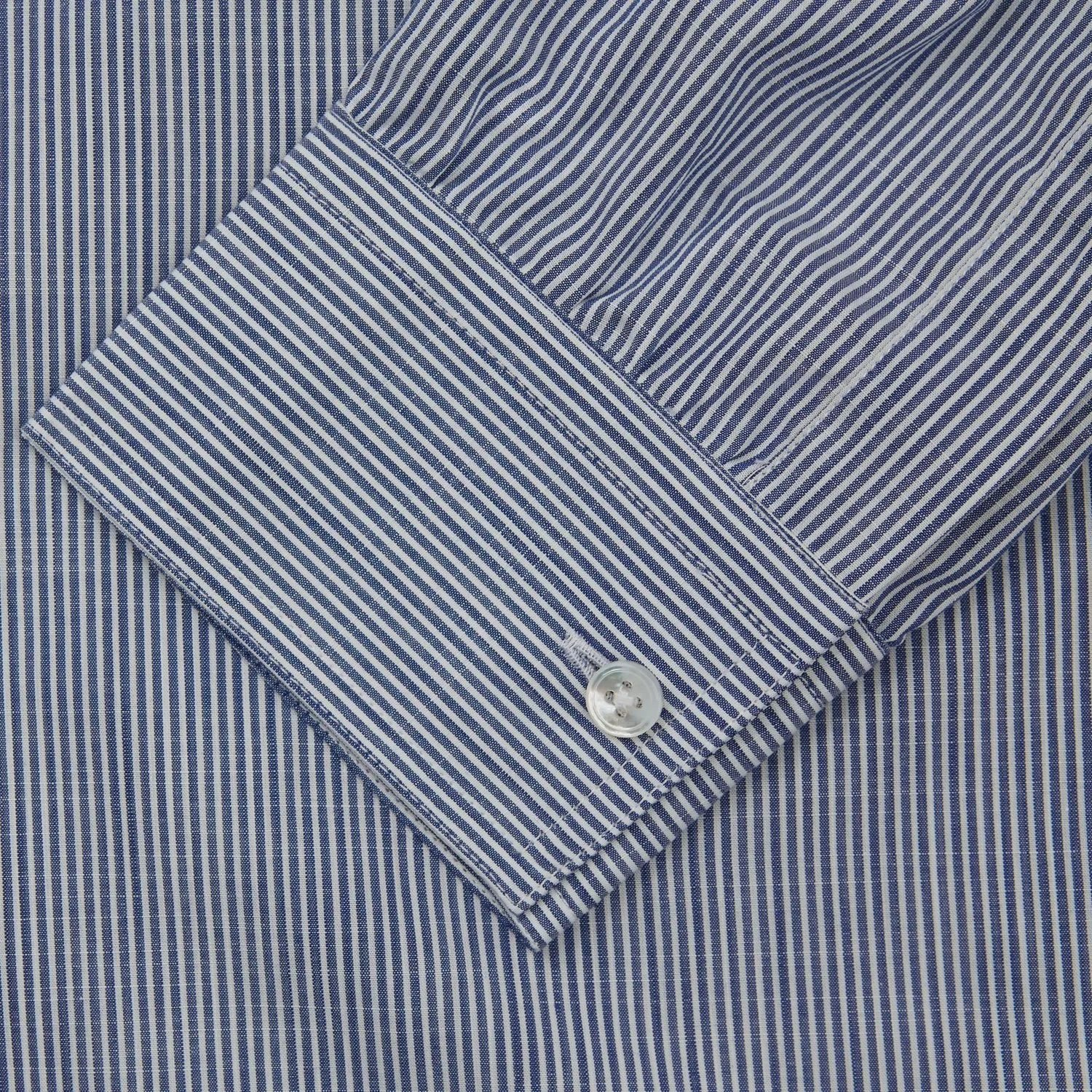 Indigo Chambray Stripe Weekend Fit Shirt With Dorset Collar sold by Turnbull & Asser product image thumbnail 3