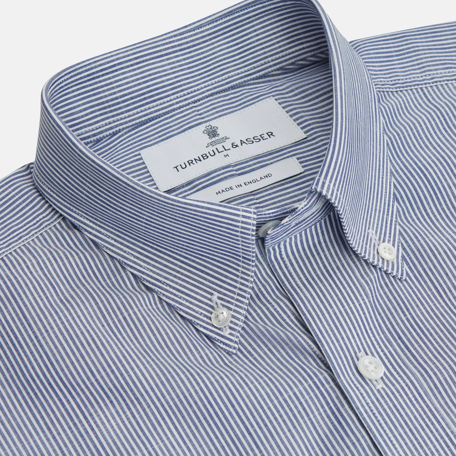 Indigo Chambray Stripe Weekend Fit Shirt With Dorset Collar sold by Turnbull & Asser product image thumbnail 2
