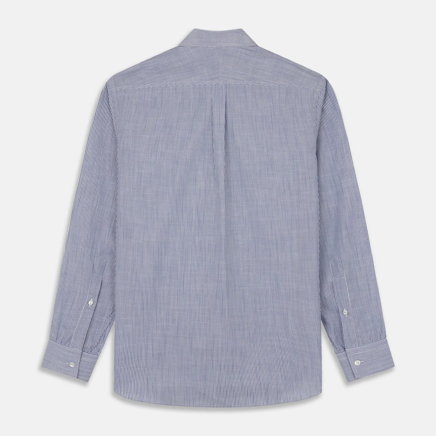 Indigo Chambray Stripe Weekend Fit Shirt With Dorset Collar sold by Turnbull & Asser product image thumbnail 5