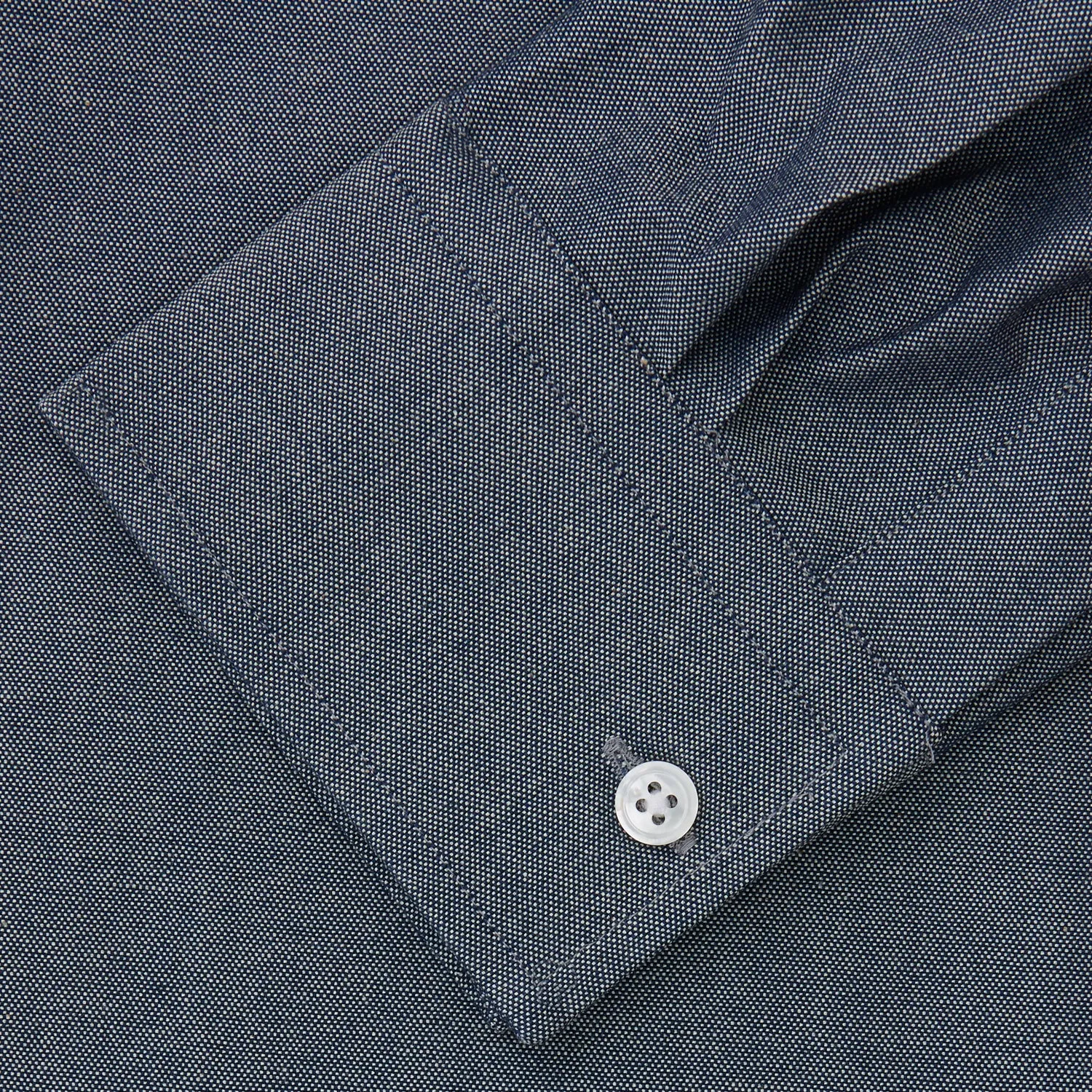 Plain Blue Oxford Weekend Fit Shirt with Derby Collar and 1-Button Cuffs sold by Turnbull & Asser product image thumbnail 3