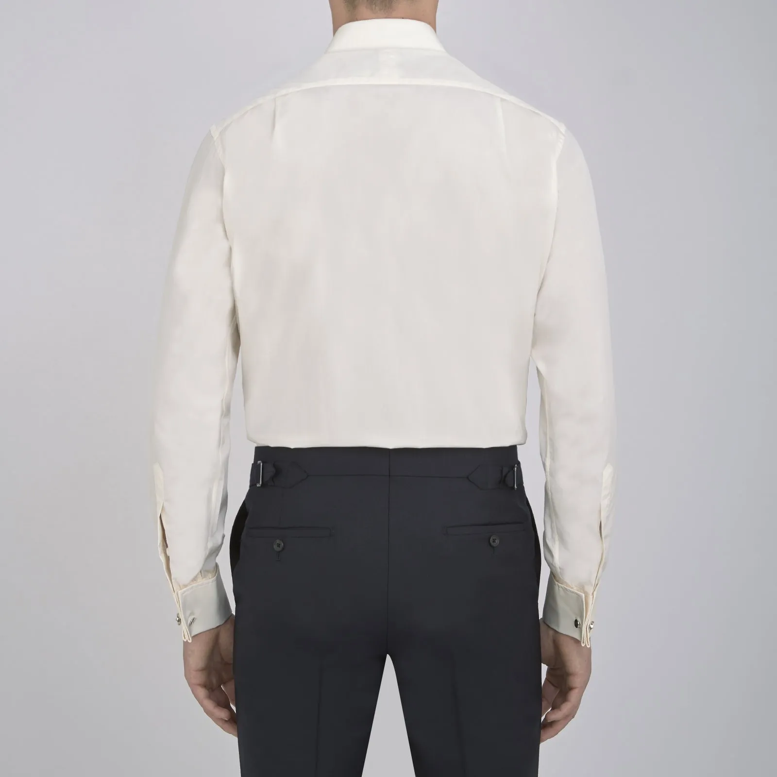 Cream Sea Island Quality Cotton Shirt with T&A Collar and Double Cuffs sold by Turnbull & Asser product image thumbnail 3