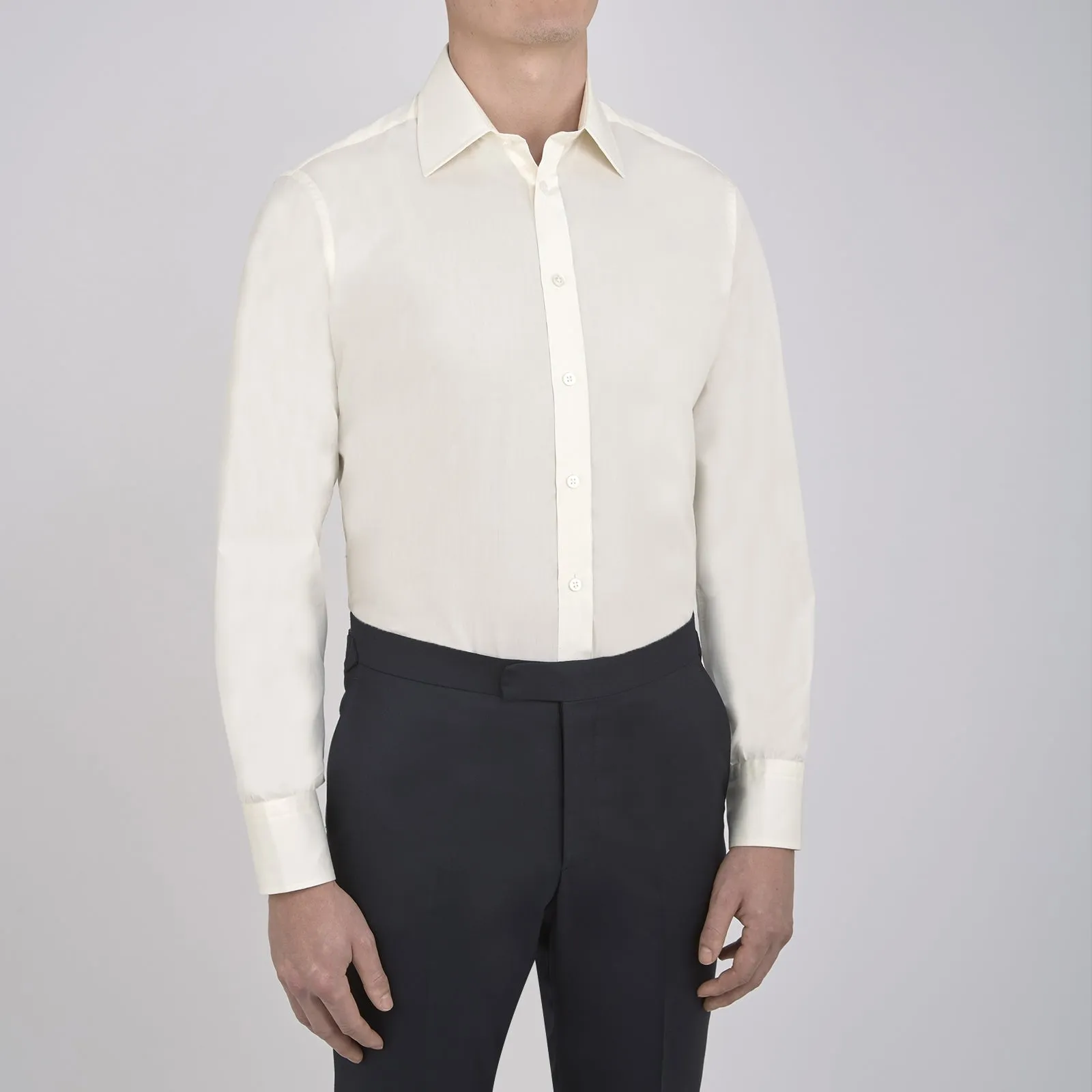 Cream Sea Island Quality Cotton Shirt with T&A Collar and 3-Button Cuffs sold by Turnbull & Asser product image thumbnail 2