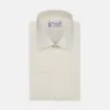 Cream Sea Island Quality Cotton Shirt with T&A Collar and 3-Button Cuffs sold by Turnbull & Asser