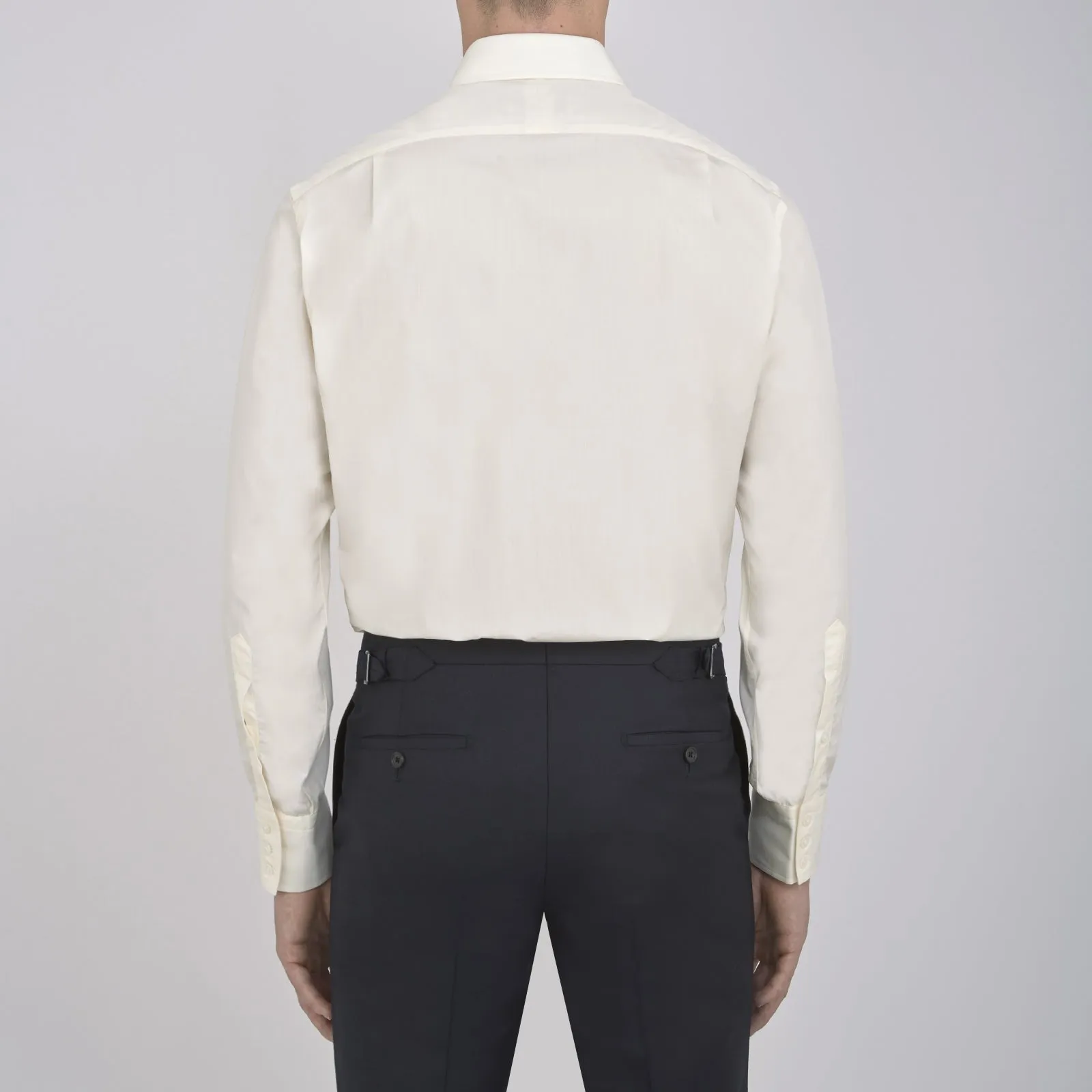 Cream Sea Island Quality Cotton Shirt with T&A Collar and 3-Button Cuffs sold by Turnbull & Asser product image thumbnail 3