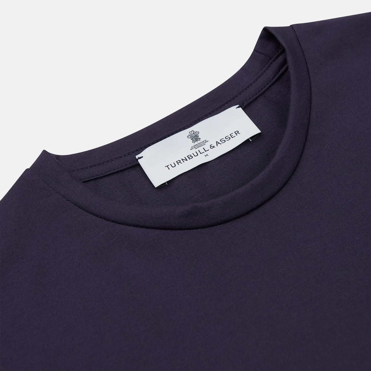 Navy Davey Cotton T-Shirt sold by Turnbull & Asser product image thumbnail 2