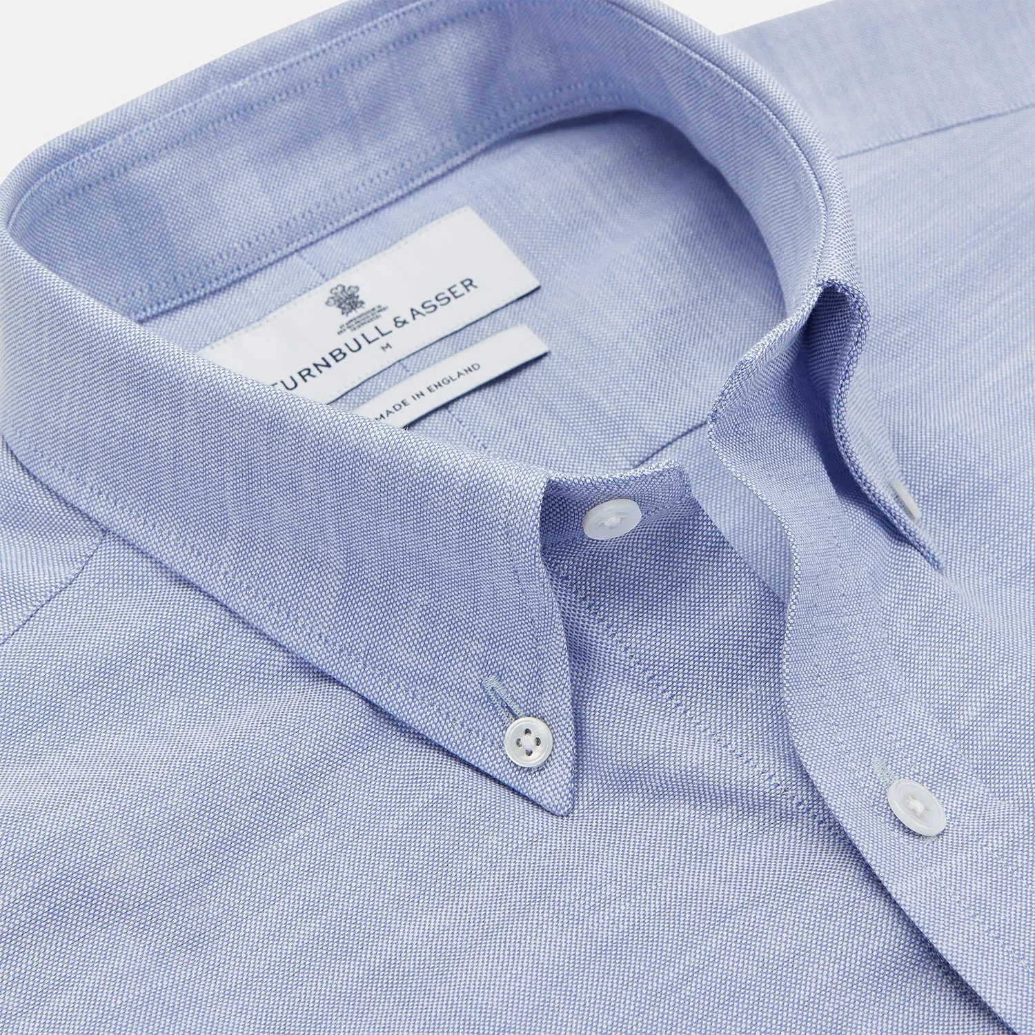 Mid-Blue Chambray Weekend Fit Shirt with Dorset Collar and 1-Button Cuffs sold by Turnbull & Asser product image thumbnail 2