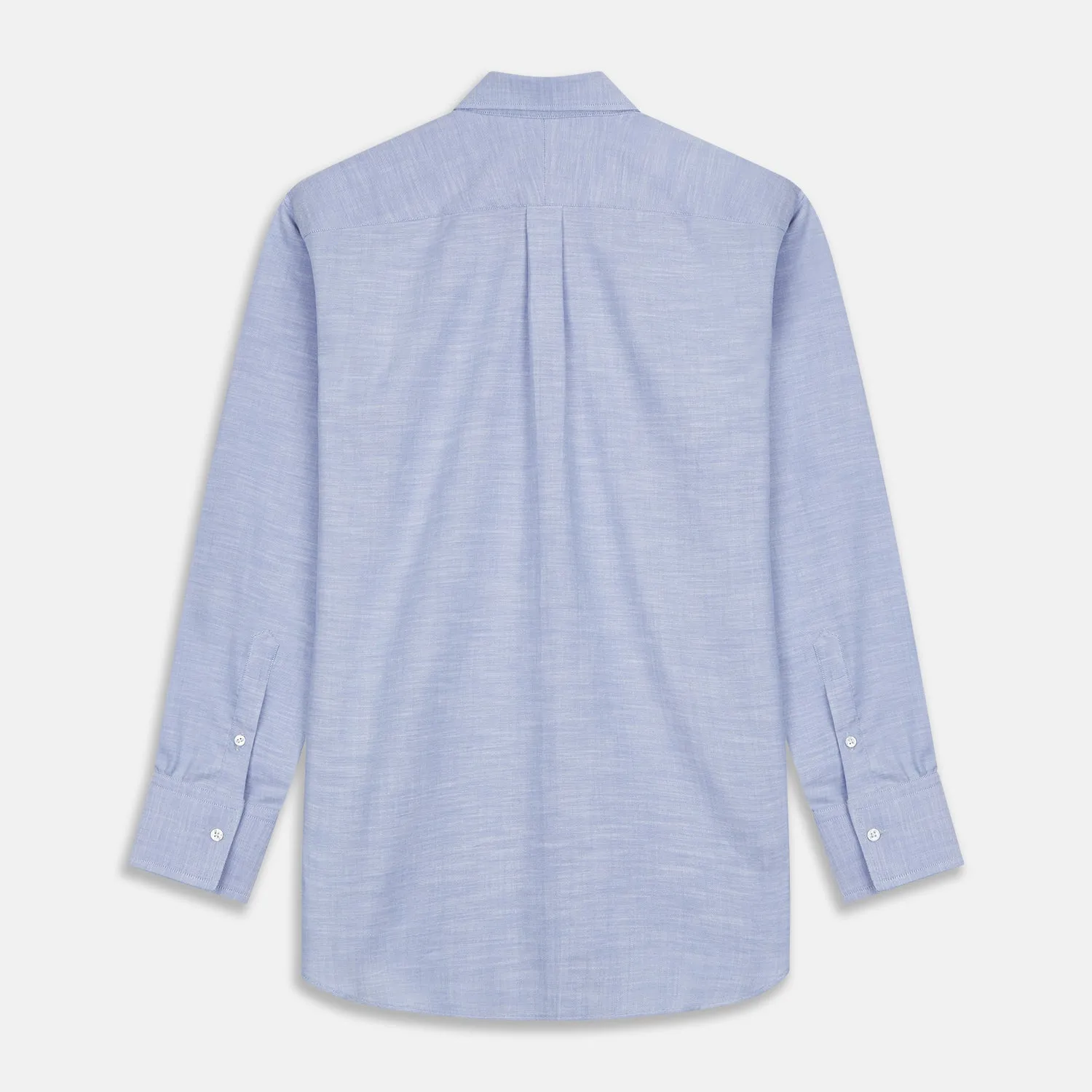 Mid-Blue Chambray Weekend Fit Shirt with Dorset Collar and 1-Button Cuffs sold by Turnbull & Asser product image thumbnail 4