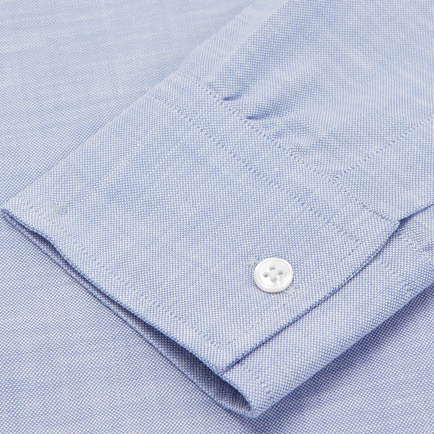 Mid-Blue Chambray Weekend Fit Shirt with Dorset Collar and 1-Button Cuffs sold by Turnbull & Asser product image thumbnail 3