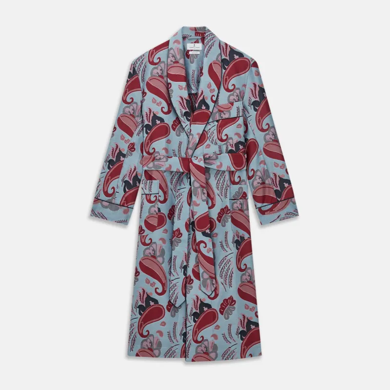 Blue Paisley Pattern Cotton Arnold Gown sold by Turnbull & Asser
