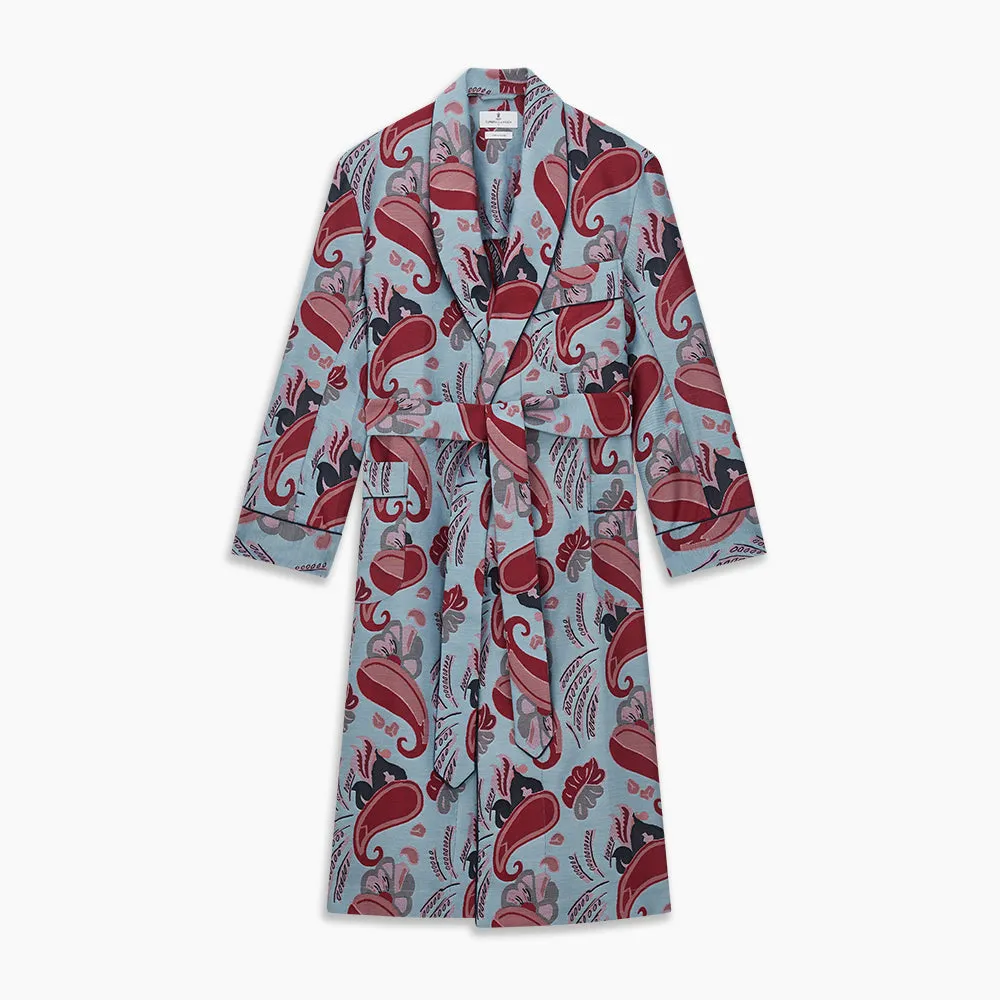 Blue Paisley Pattern Cotton Arnold Gown sold by Turnbull & Asser product image thumbnail 5