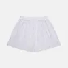 White and Blue Halo Stripe Cotton Godfrey Boxer Shorts sold by Turnbull & Asser