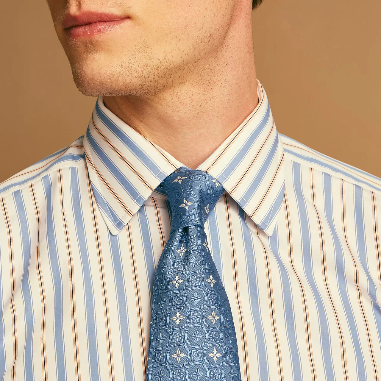 Blue Multi Neat Silk Tie sold by Turnbull & Asser product image thumbnail 2