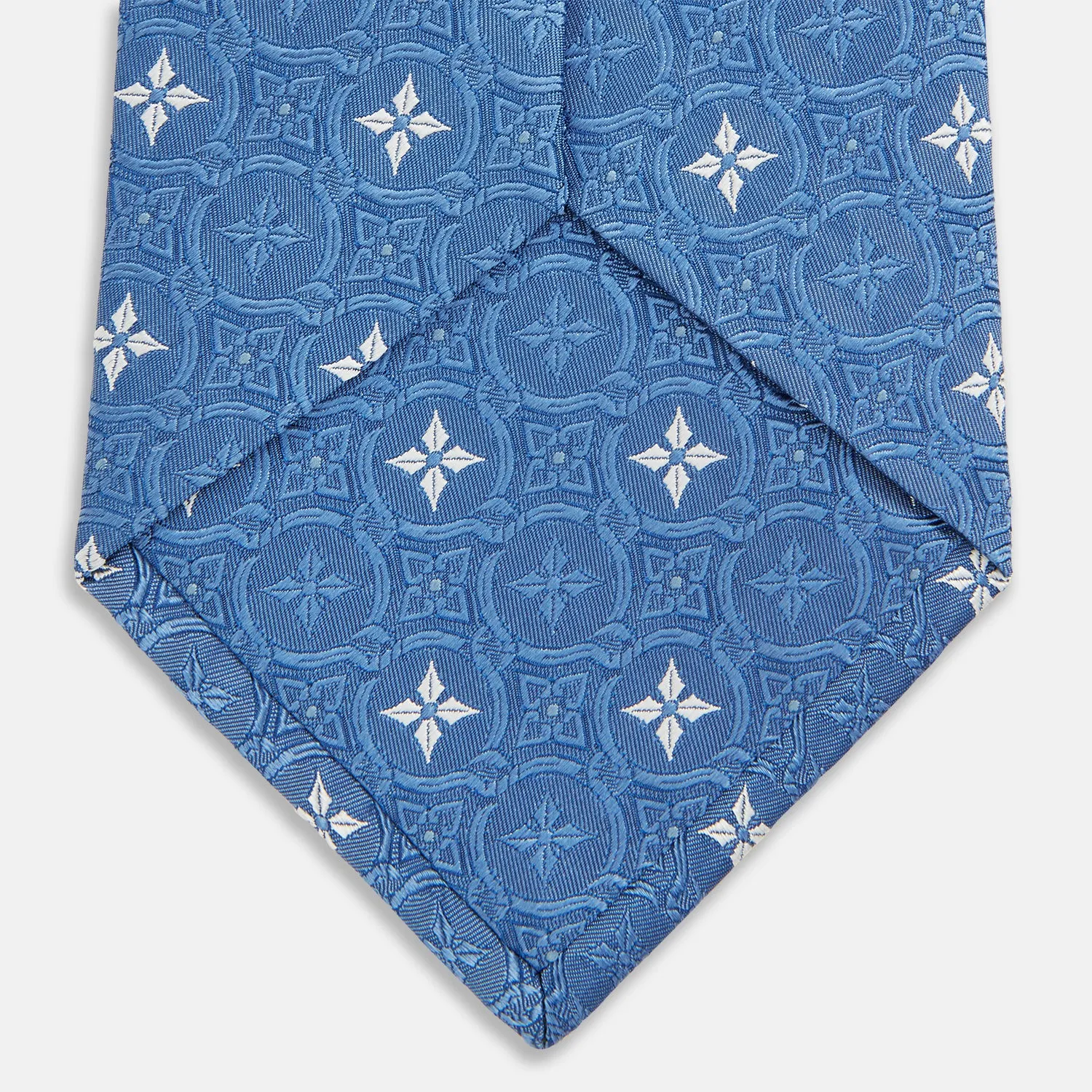 Blue Multi Neat Silk Tie sold by Turnbull & Asser product image thumbnail 4