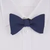 Navy Barathea Bow Tie sold by Turnbull & Asser