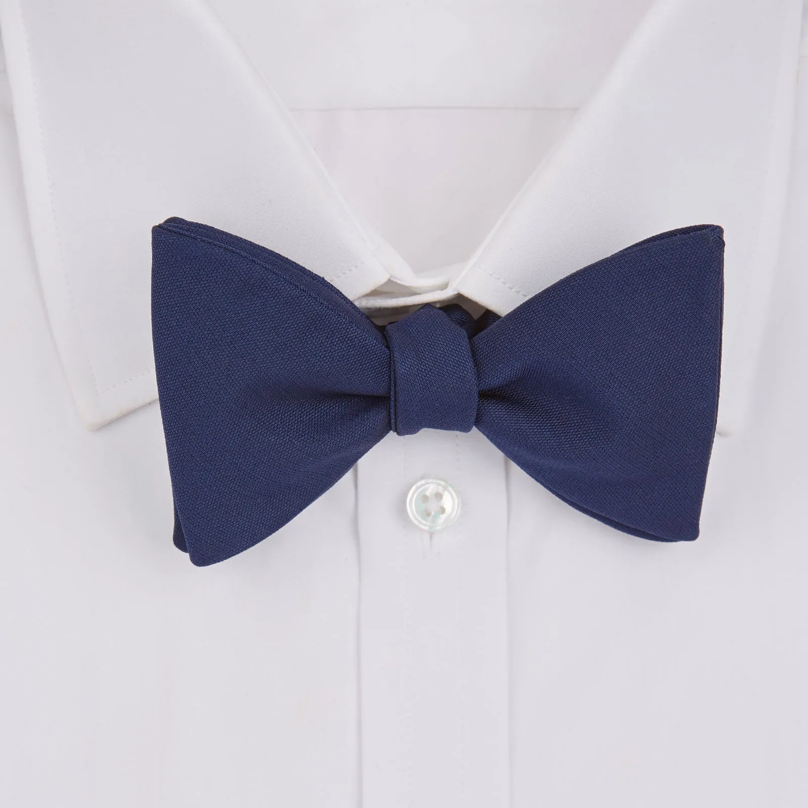 Navy Barathea Bow Tie sold by Turnbull & Asser product image thumbnail 2