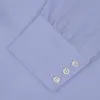 Blue Herringbone Sea Island Quality Cotton Shirt with T&A Collar and 3-Button Cuffs sold by Turnbull & Asser