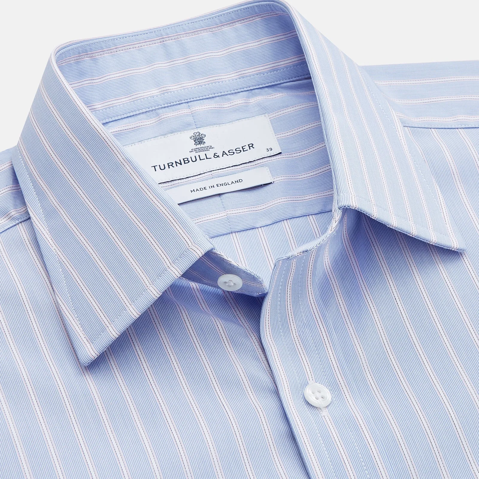 Blue Multi Stripe Cotton Regular Fit Whitby Shirt sold by Turnbull & Asser product image thumbnail 2