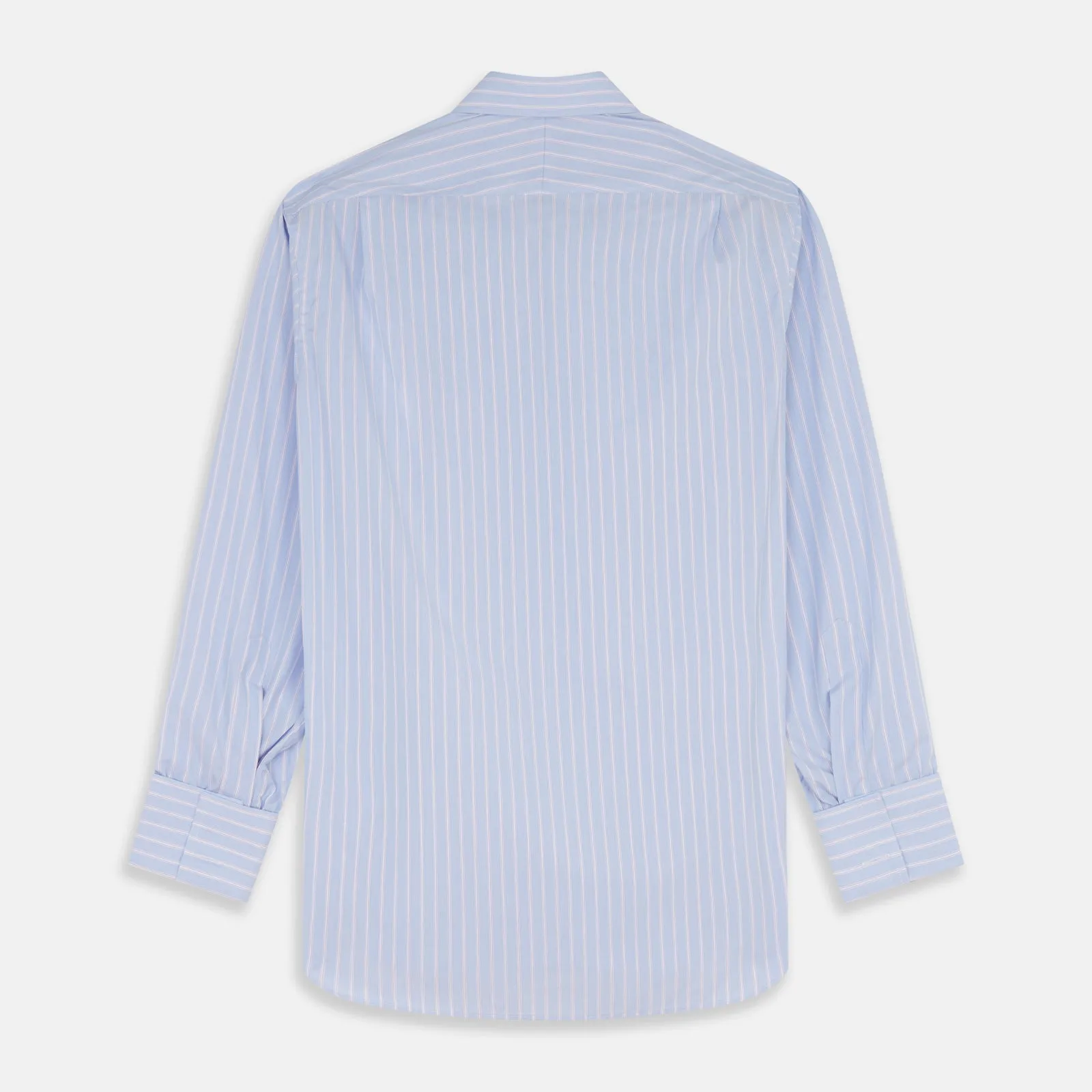 Blue Multi Stripe Cotton Regular Fit Whitby Shirt sold by Turnbull & Asser product image thumbnail 5
