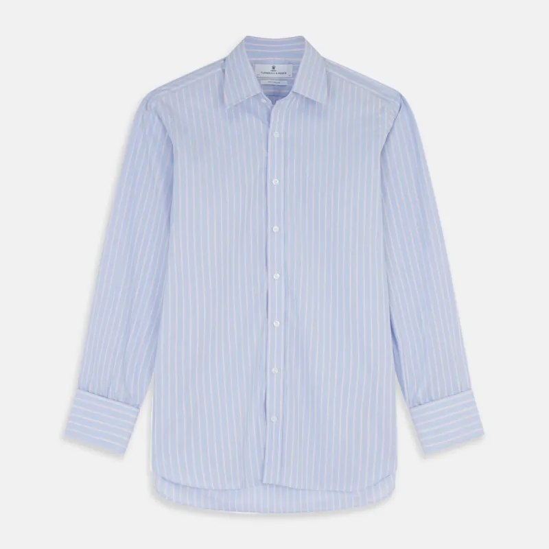Blue Multi Stripe Cotton Regular Fit Whitby Shirt sold by Turnbull & Asser