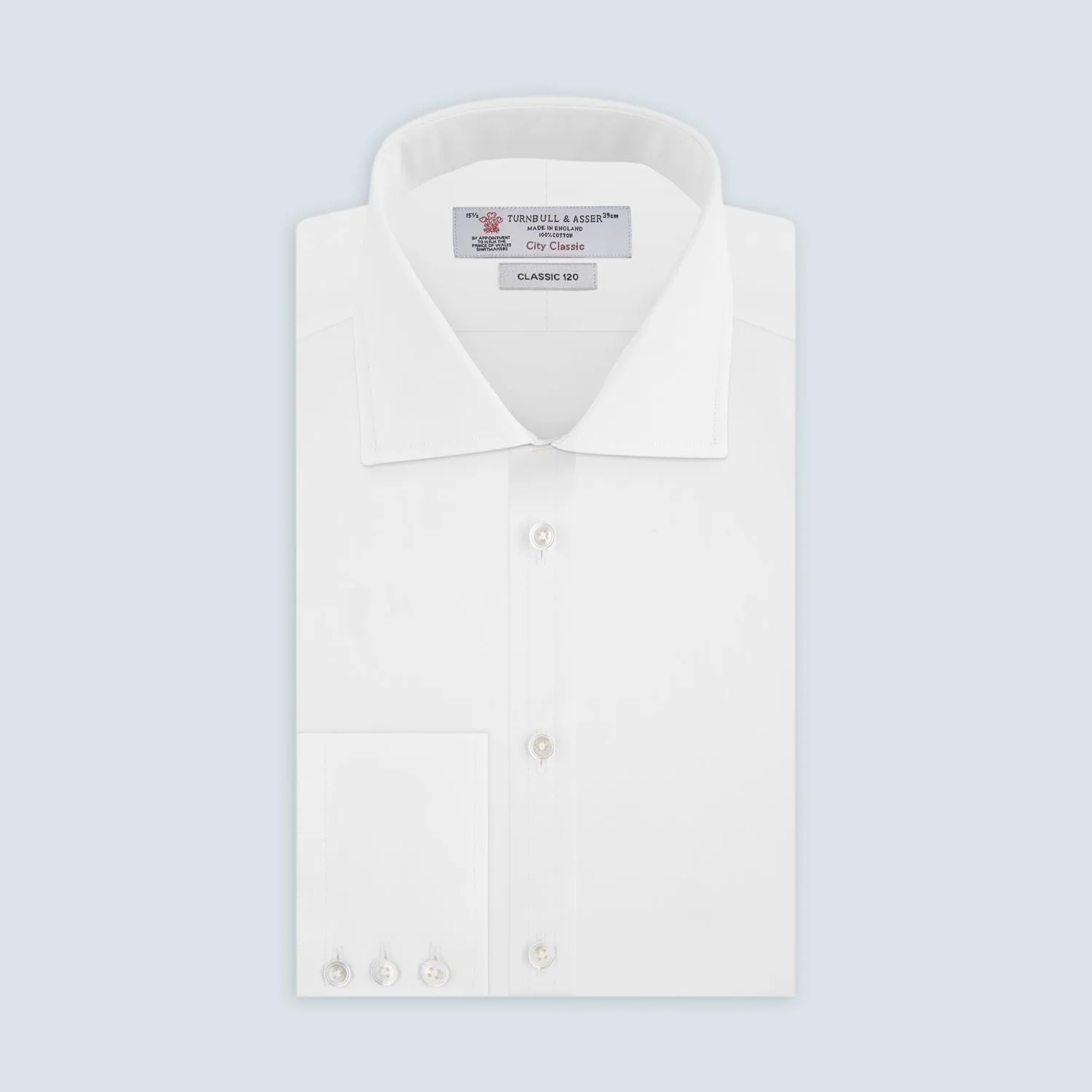 Two-Fold 120 White Shirt with Regent Collar and 3-Button Cuffs sold by Turnbull & Asser product image thumbnail 4
