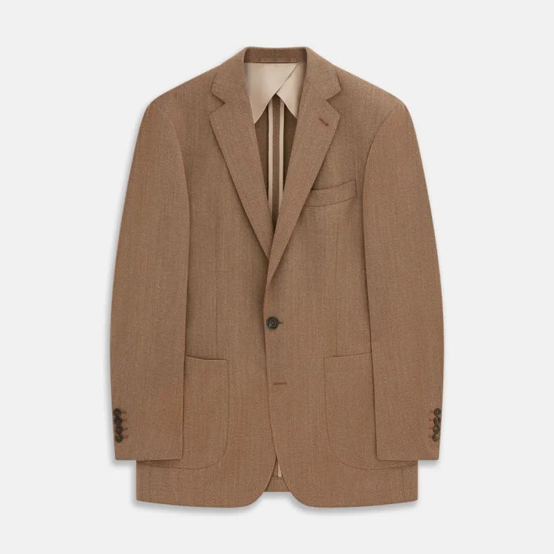 Brown Virgin Wool Bern Blazer sold by Turnbull & Asser