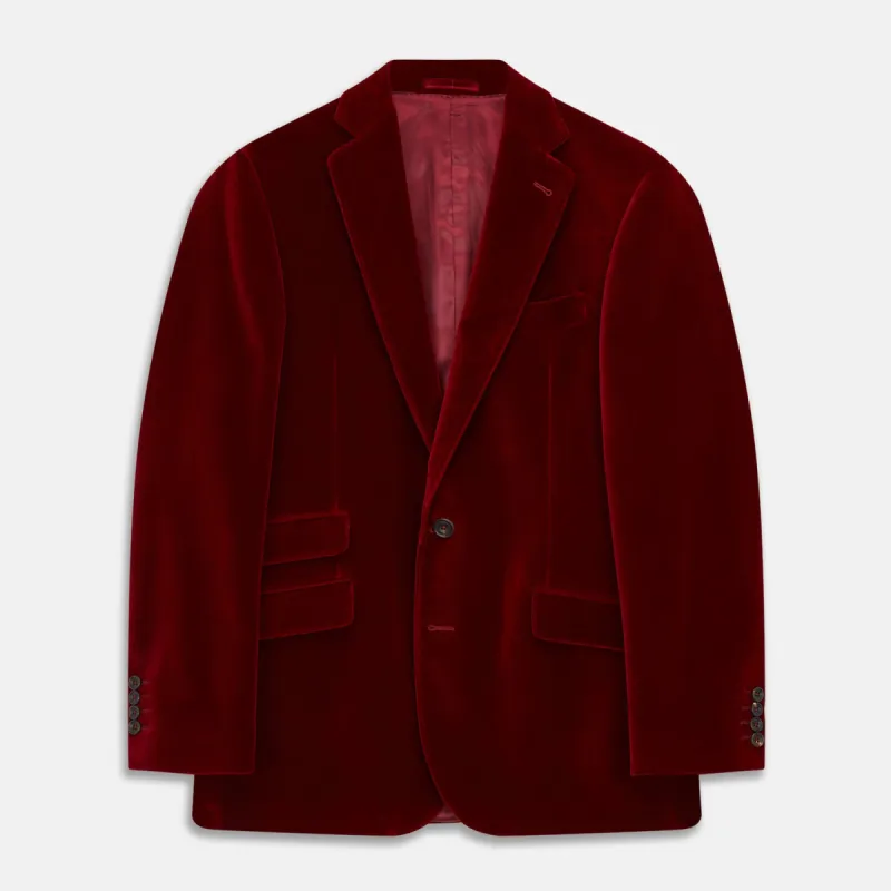 Wine Velvet Barrington Blazer sold by Turnbull & Asser