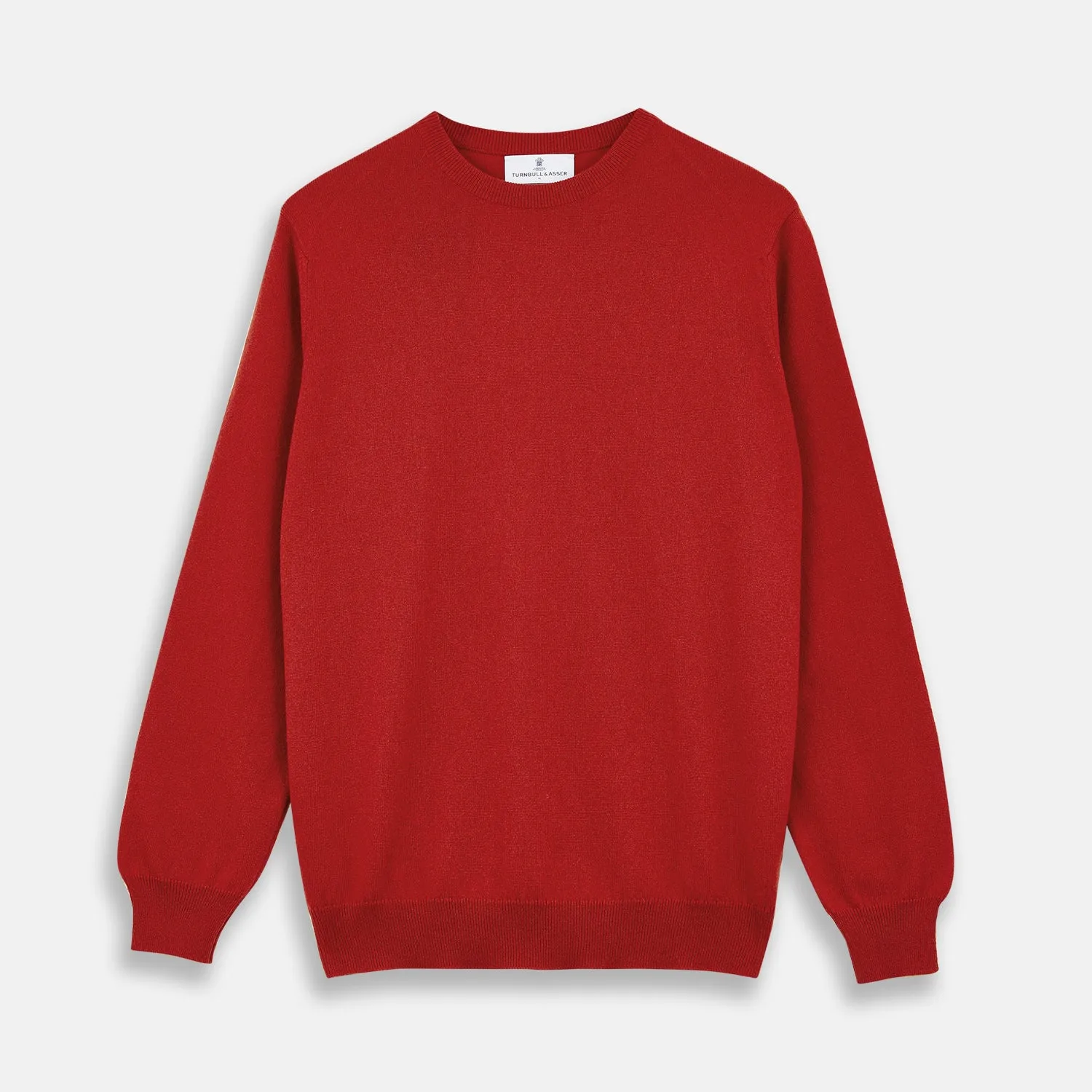 Red Cashmere Crewneck Jumper sold by Turnbull & Asser